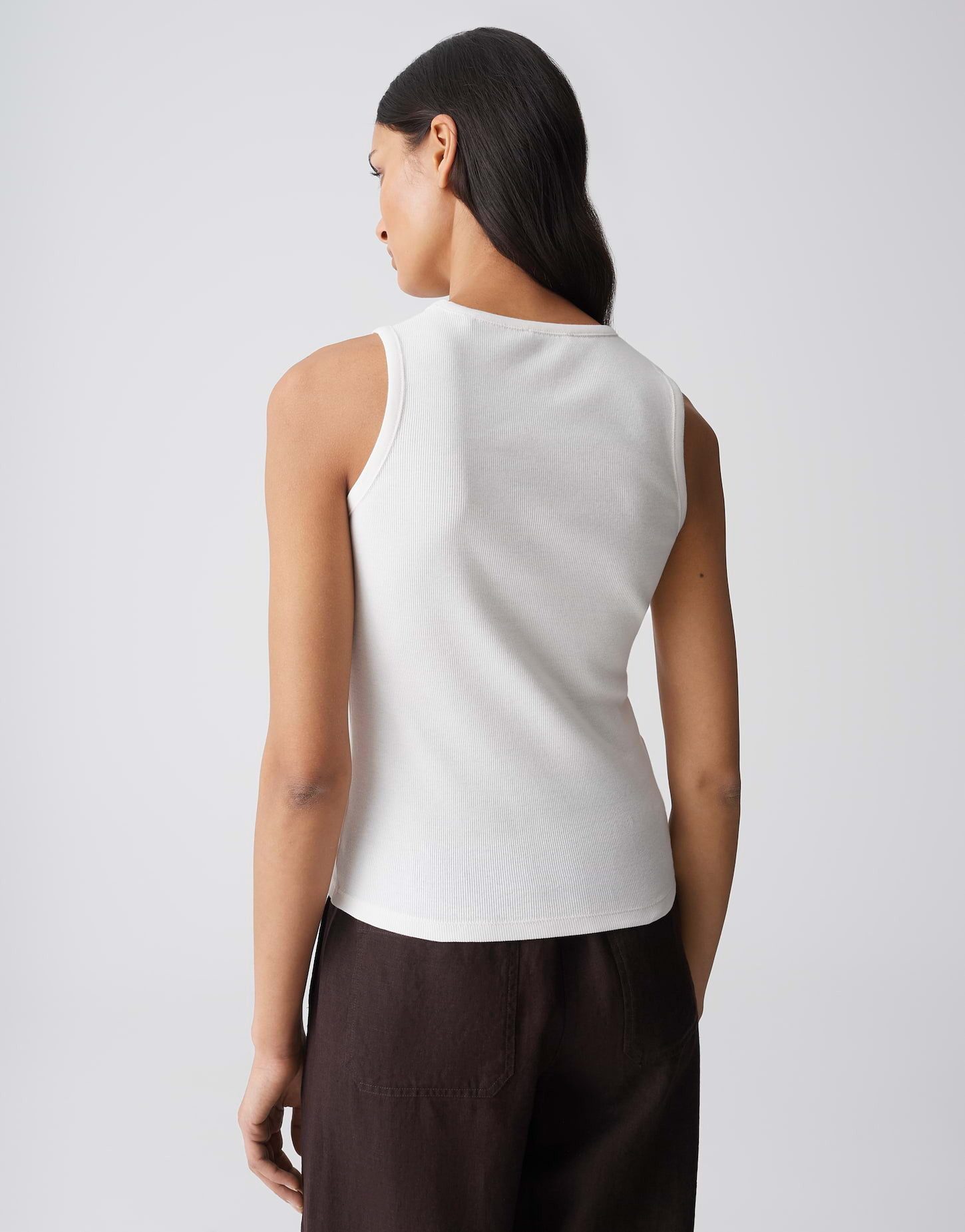 OPUS Tanktop Ilika resort aus weichem Jersey mit Rippstruktur Ärmellos geschnitten für sommerliche Looks