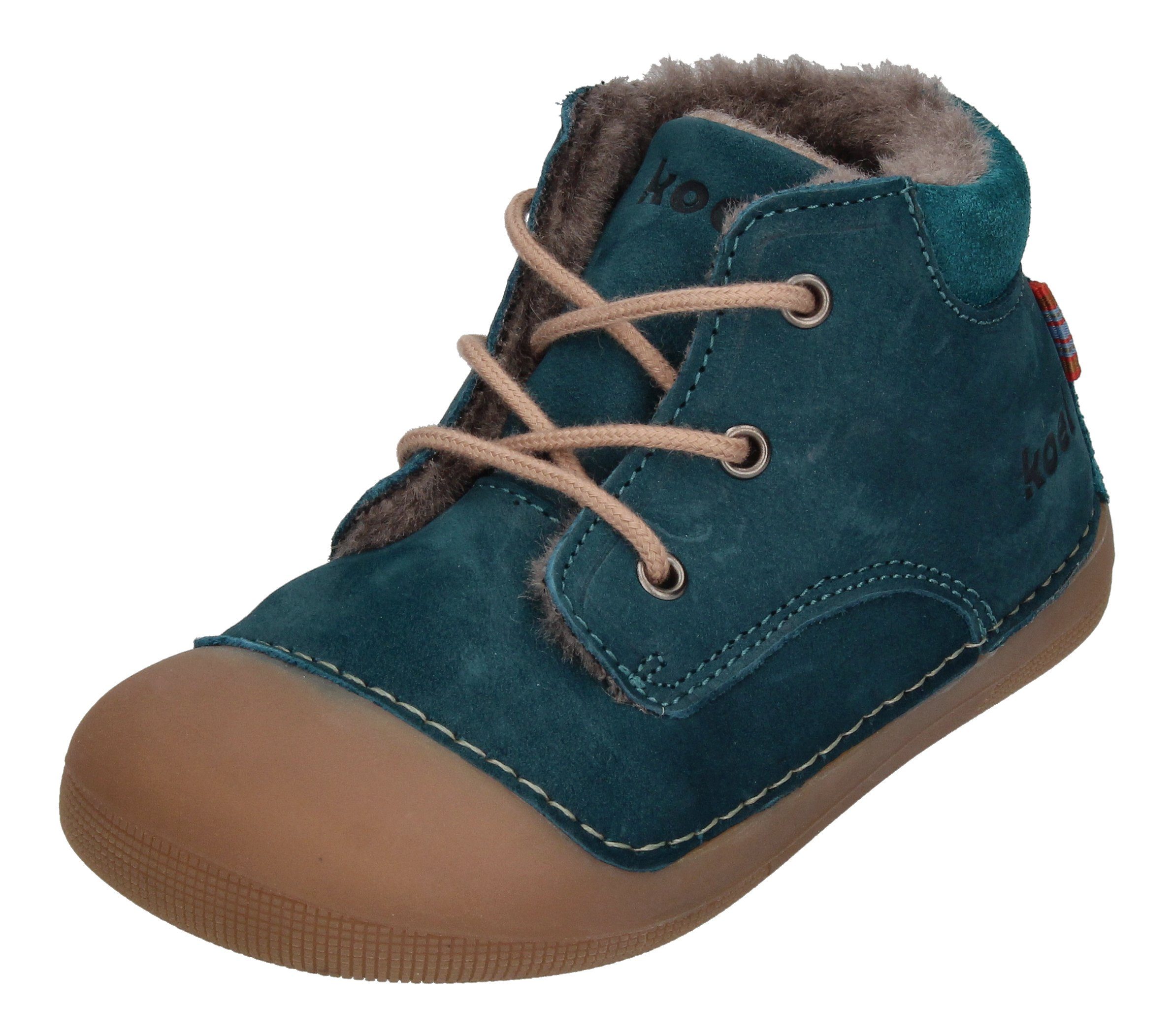 KOEL AVA BIO NUBUK LAMBSWOOL Barfußschuh Turquoise