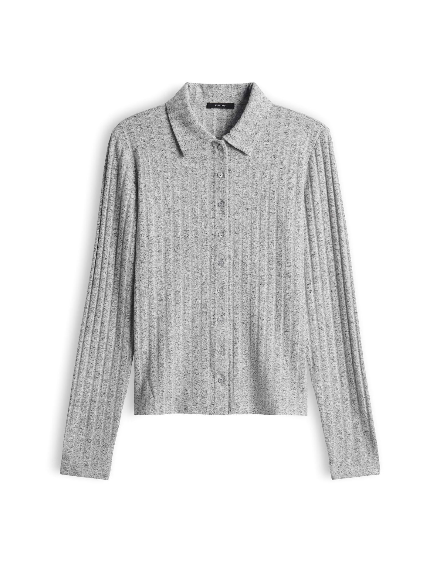 OPUS Langarmshirt Sitami aus weicher Baumwolle Schmal zulaufende Silhouette für klare Layering-Looks – Bild 2 von 5