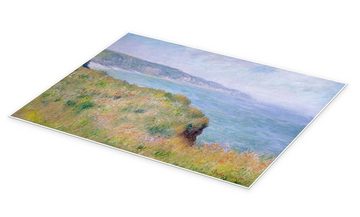 Posterlounge Poster Claude Monet, Rand der Klippe, Pourville, Wohnzimmer Malerei
