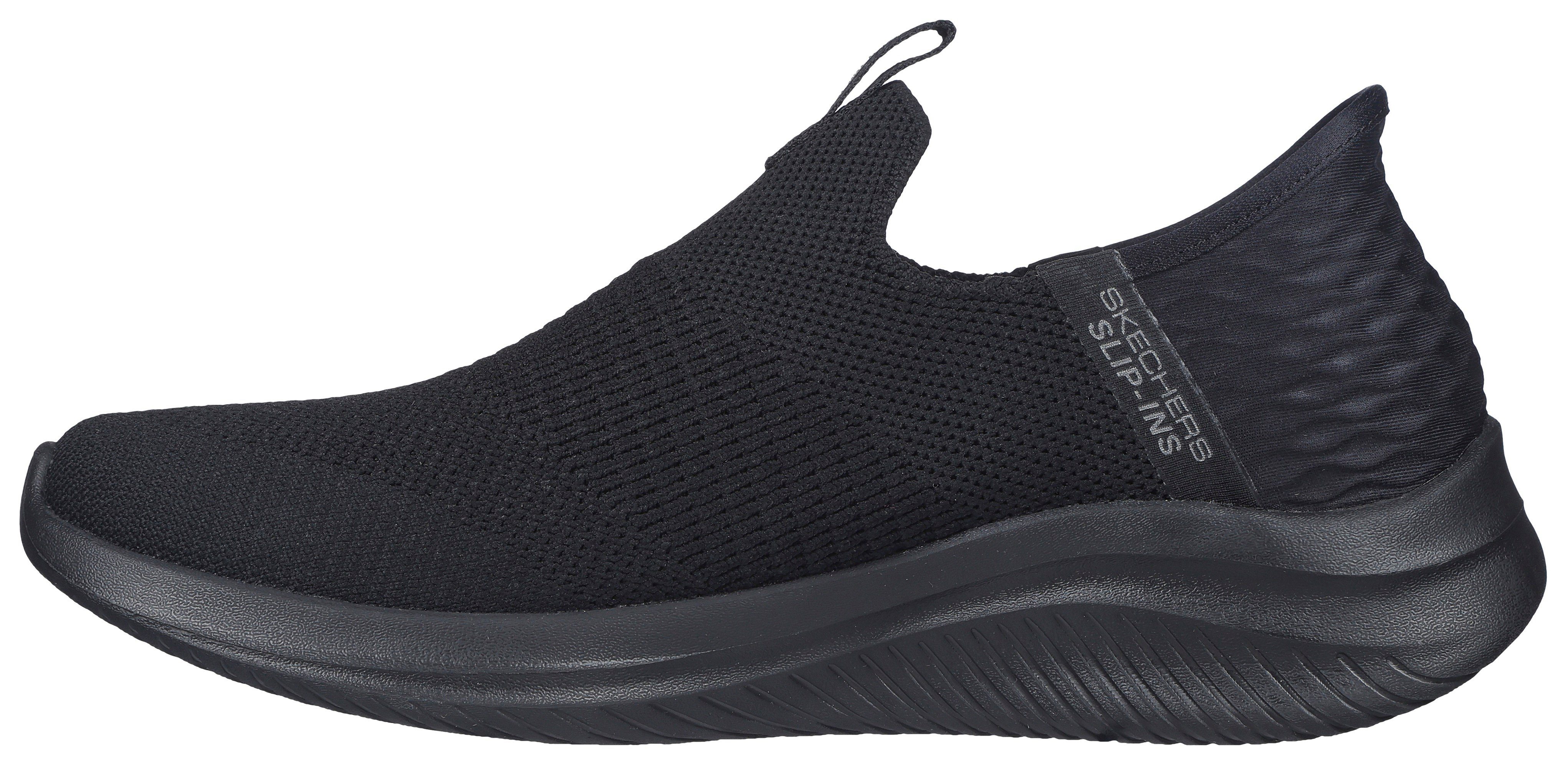 Skechers Slip-Ins leichten Sneaker FLEX 3.0-COZY Einstieg einen für Slip-On mit schwarz ULTRA STREAK