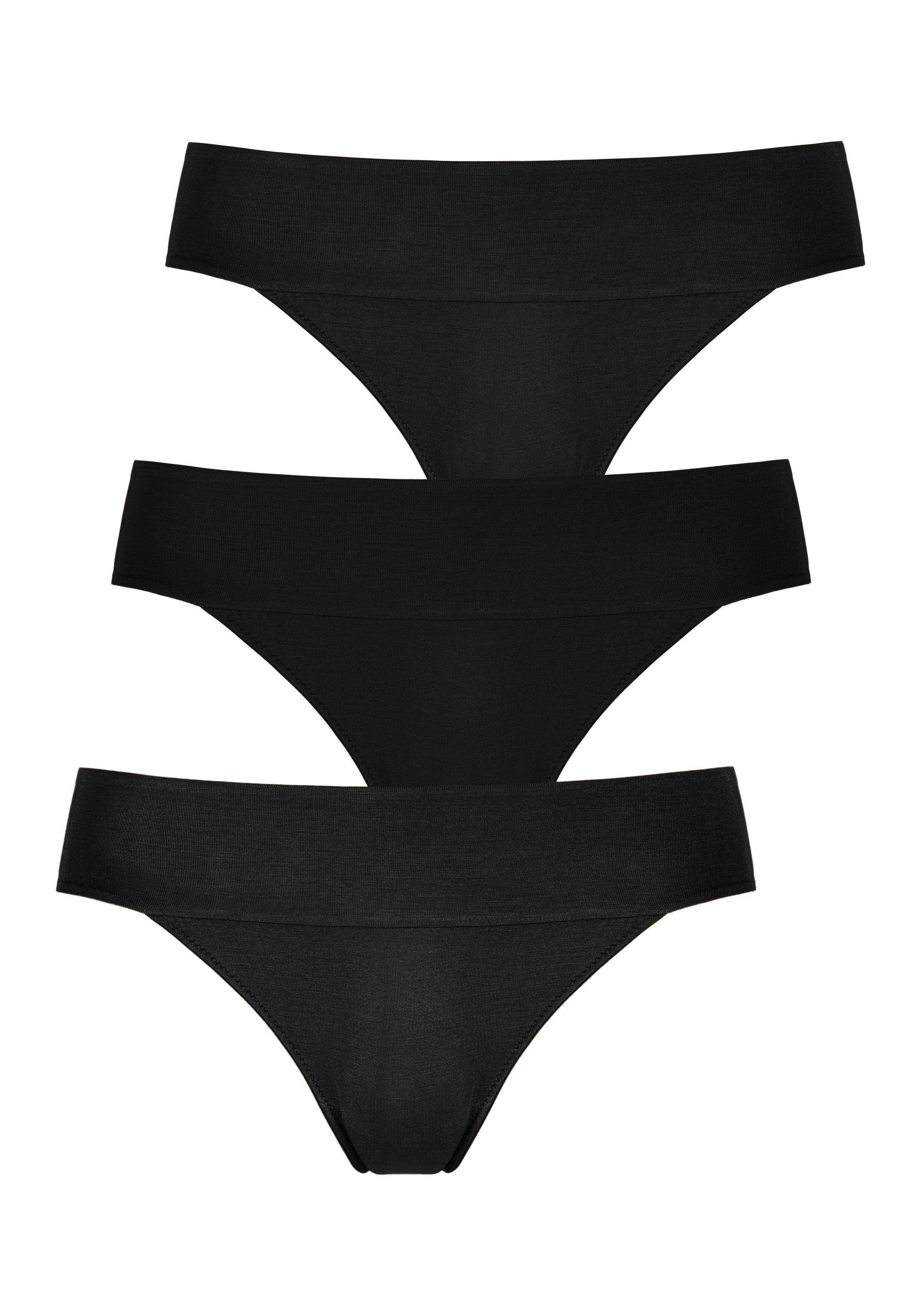 LASCANA String (Packung, 3-St) mit besonders komfortablem Bündchen