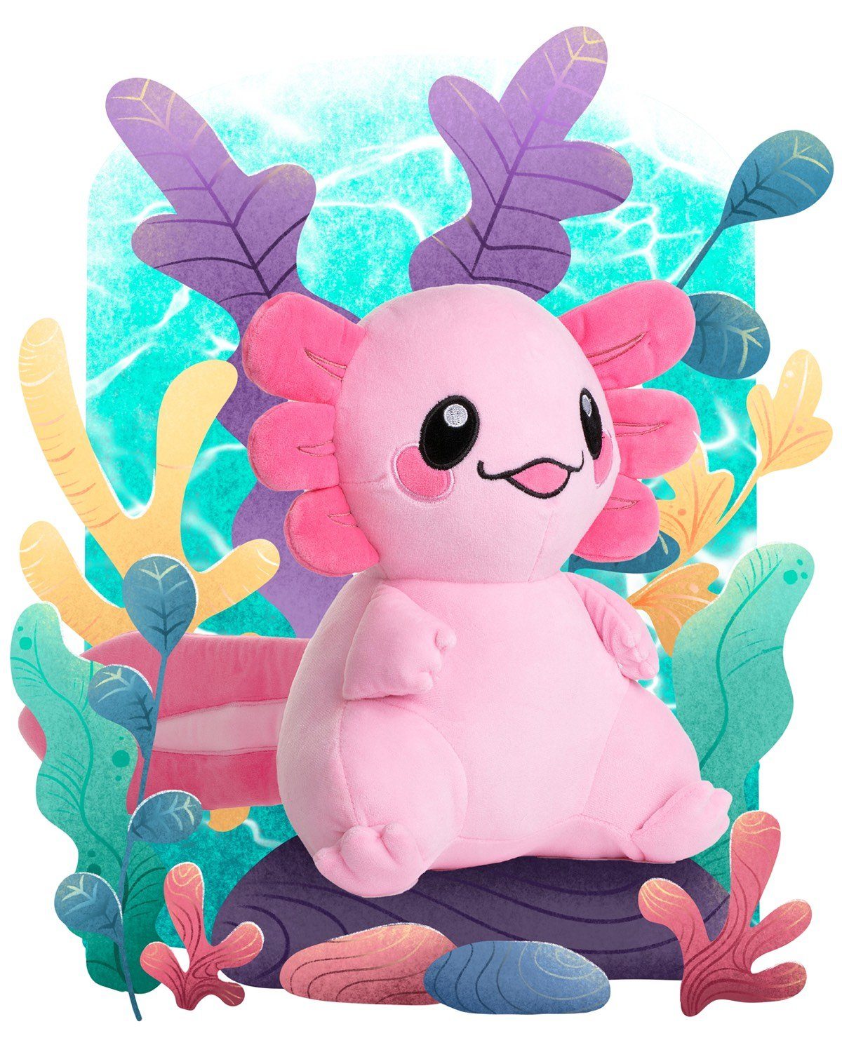 Corimori Kuscheltier Axolotl Kuscheltiere Stofftiere Plüschtiere 25cm (Gesc günstig online kaufen