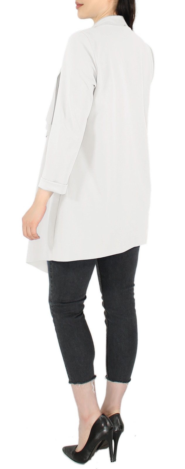 dy_mode Cardigan Damen Cardigan in Wasserfall-Optik - Unifarbe Übergangsjacke in Unifarbe, mit Wasserfallkragen