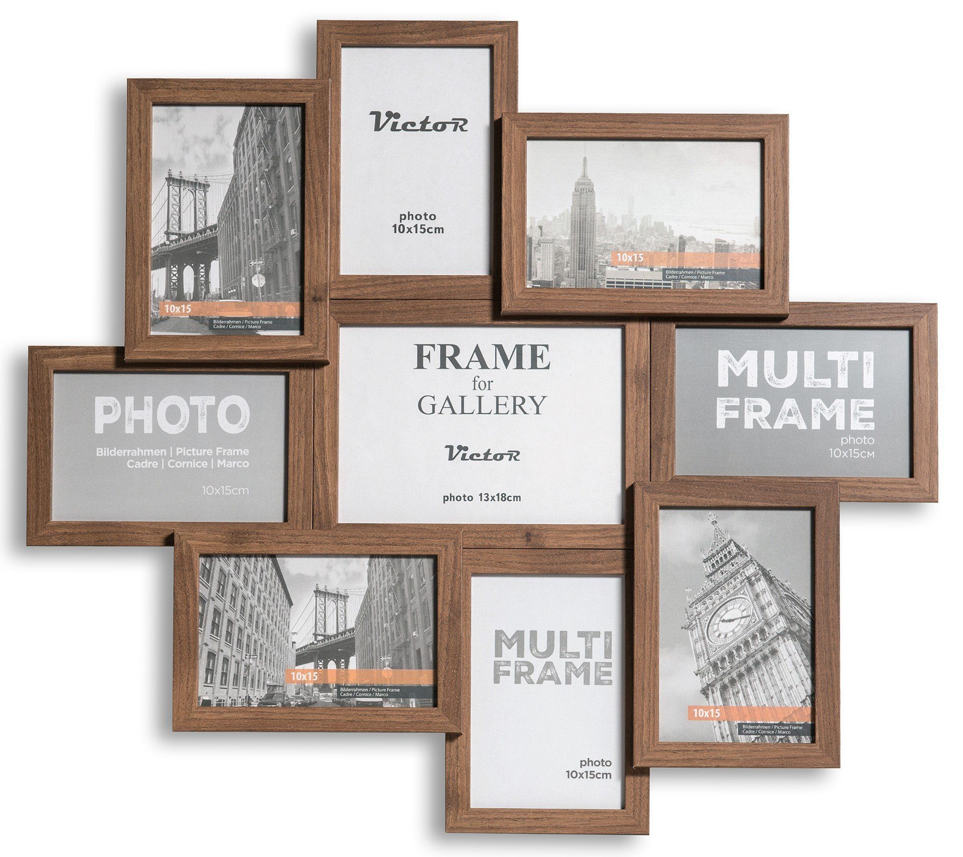 Victor (Zenith) Bilderrahmen Collage Galerierahmen, Fotocollage Braun, Bild günstig online kaufen