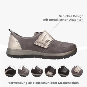 Dr. Orto Olbia für schmale Füße Damen mit Klettverschluss Sneaker Ballerina, Slip-On