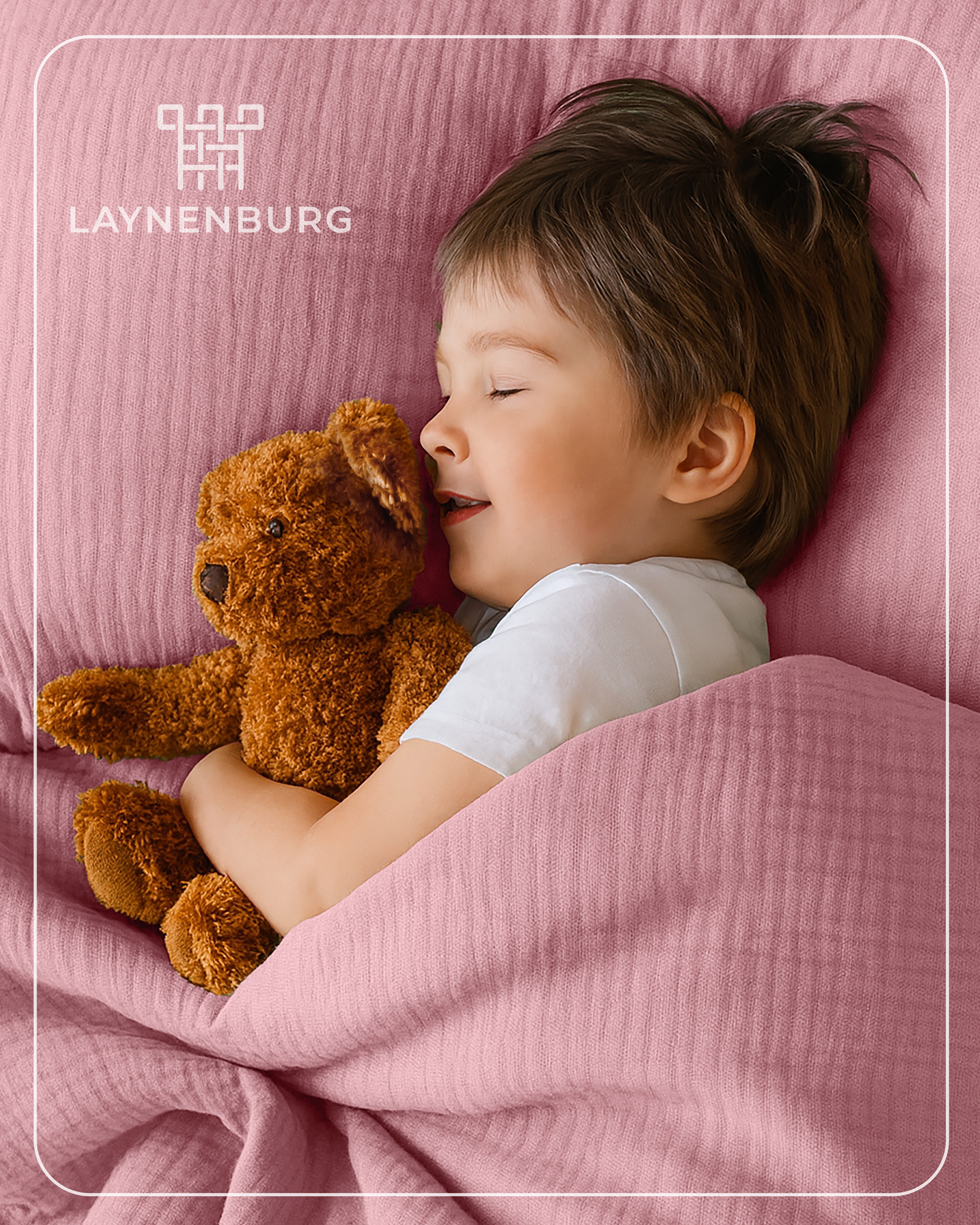 Laynenburg Kinderbettwäsche Musselin 2 teilig aus 100% Baumwolle in 100x135 günstig online kaufen