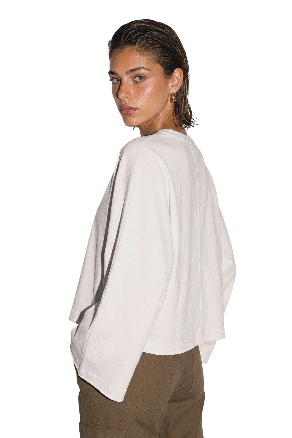 No Matter What T-Shirt Baumwoll Langarm T-Shirt Rundhals – Bild 3 von 5