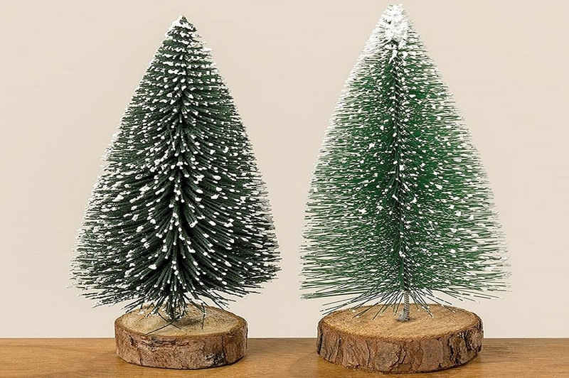 BOLTZE GRUPPE GmbH Künstlicher Weihnachtsbaum Deko-Baum 2er-Set H16cm Holz grün