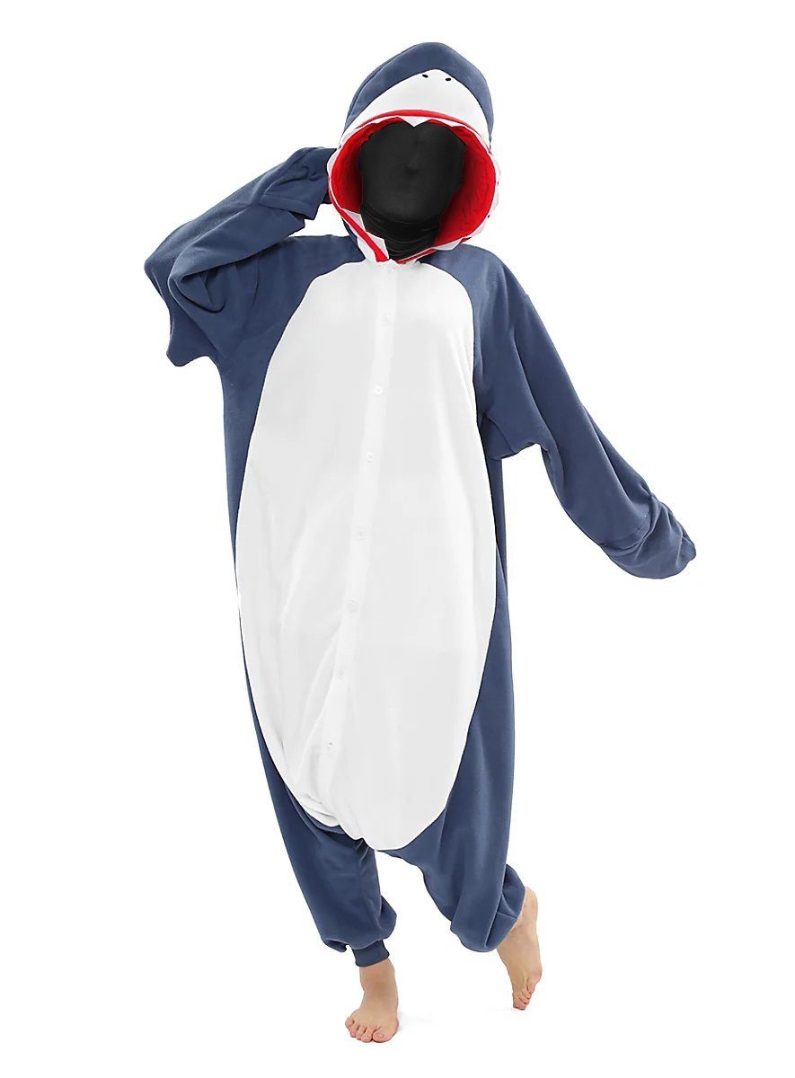 Metamorph Kostüm Hai Kigurumi, Das Original aus Japan: kuscheliger Onesie von Sazac