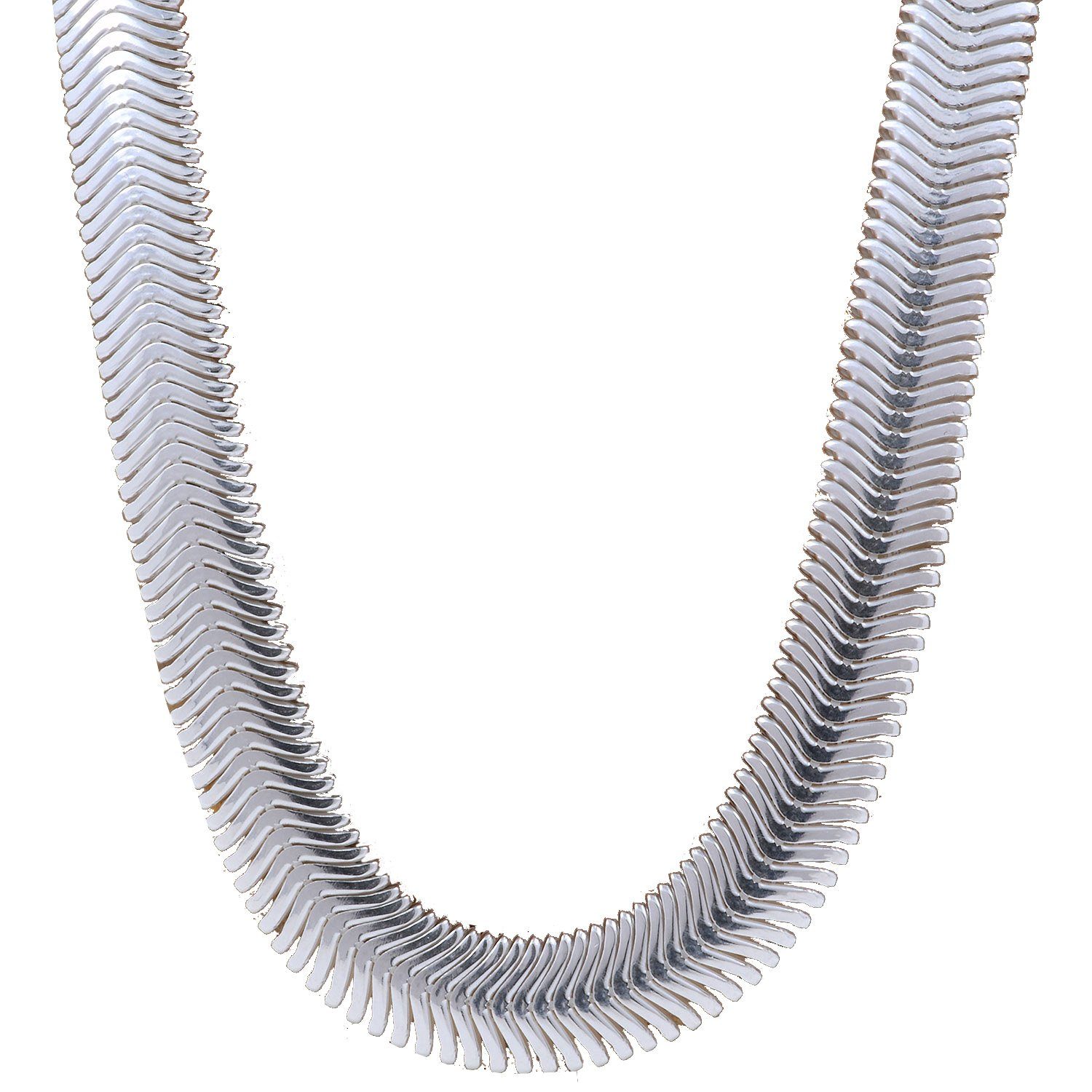 HOPLO Schlangenkette Silberkette Schlangenkette Länge 45cm - Breite 6,3mm -  925 Silber, Made in Germany
