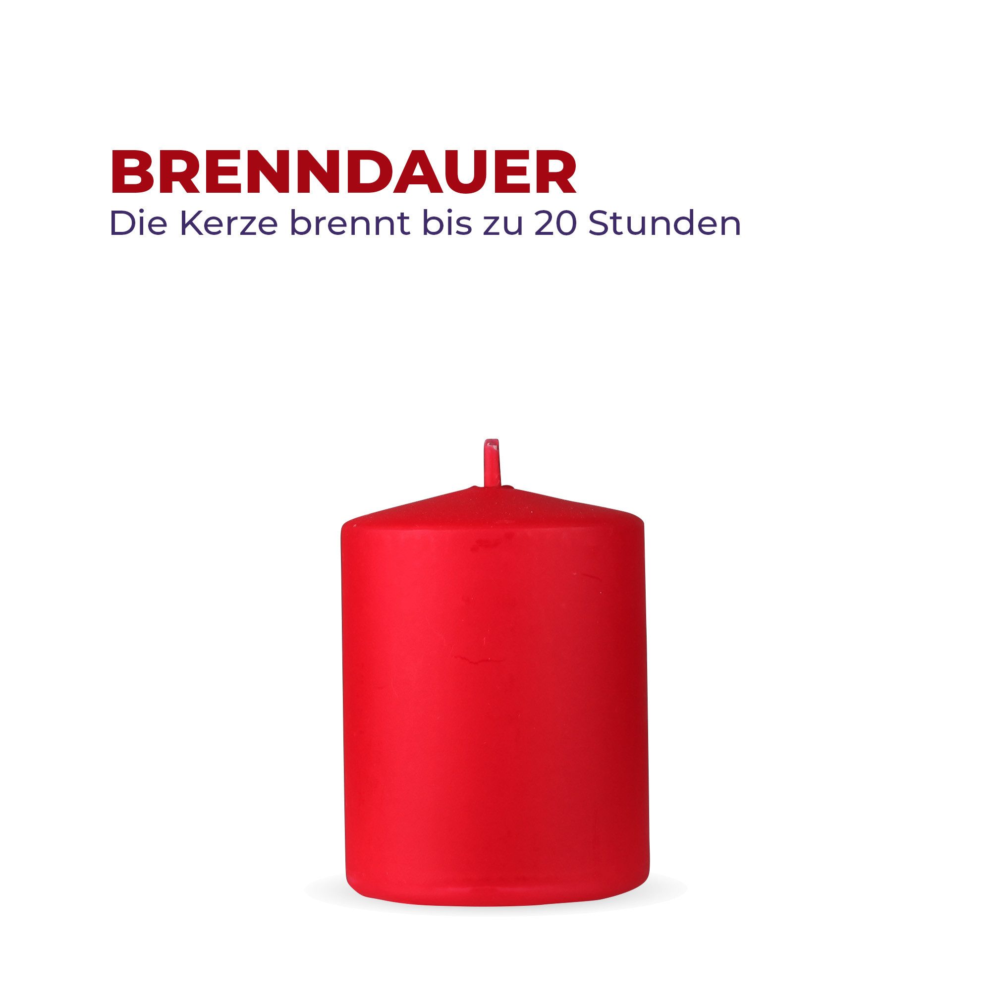 HS Candle Stumpenkerze Säulenkerze Ø7cm (4-tlg), Wachskerzen - unparfümiert günstig online kaufen