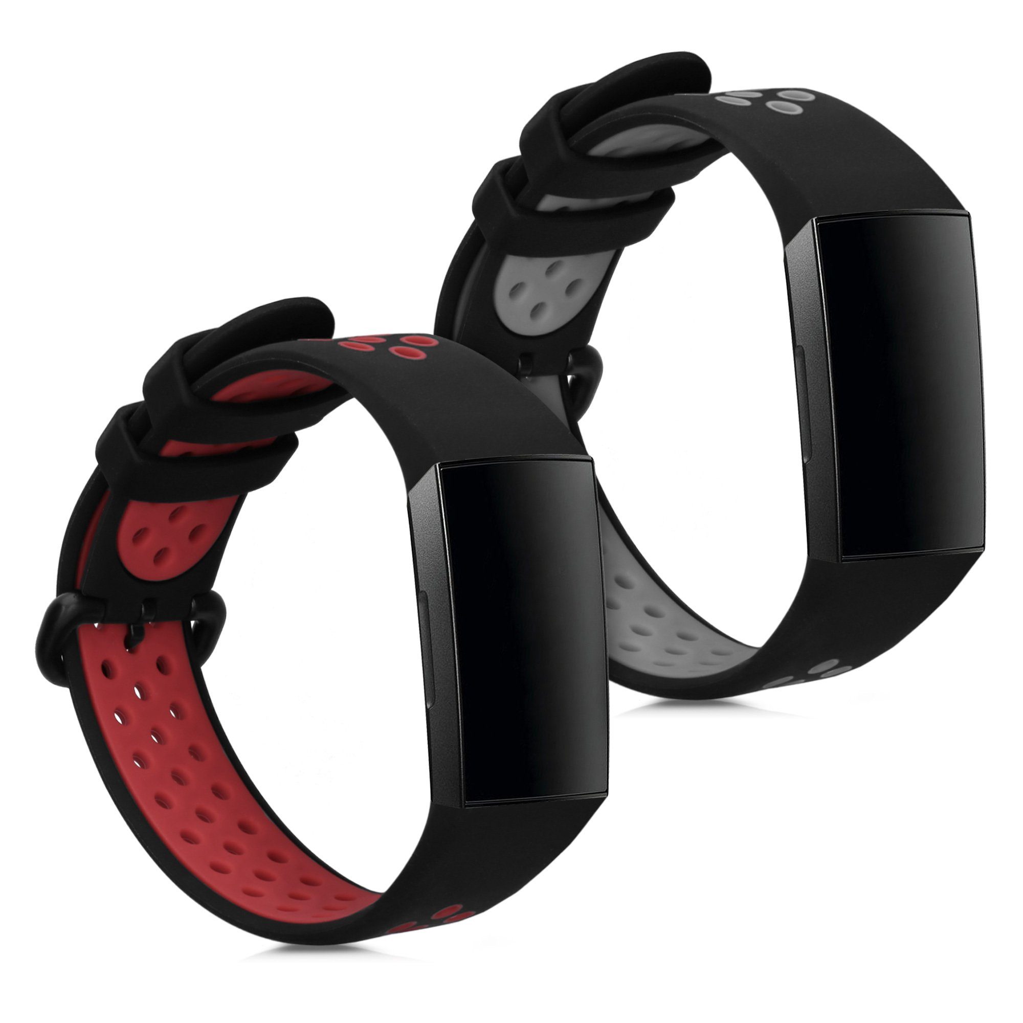 kwmobile Uhrenarmband, 2x Sportarmband kompatibel mit Fitbit Charge 3 / 4 -  Armband TPU Silikon Set Fitnesstracker online kaufen | OTTO