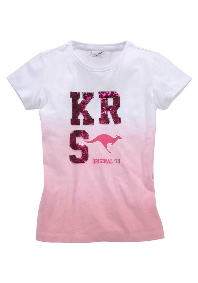 KangaROOS T-Shirt Im Farbverlauf mit Wendepailletten
