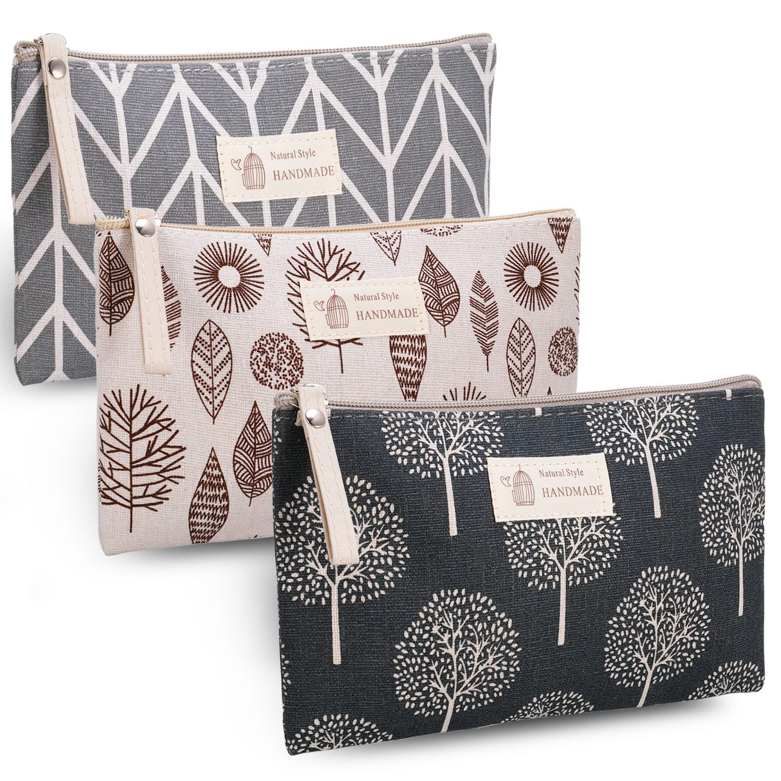 FOUORTUNATE-BEE Kosmetiktasche 3-teiliges Canvas-Kosmetiktaschen-Set – Viel günstig online kaufen