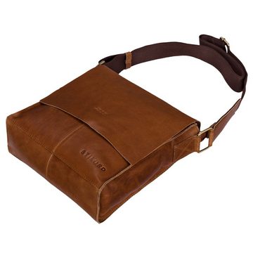 STILORD Schultertasche "Malte" Kleine Messenger Bag Leder Herren