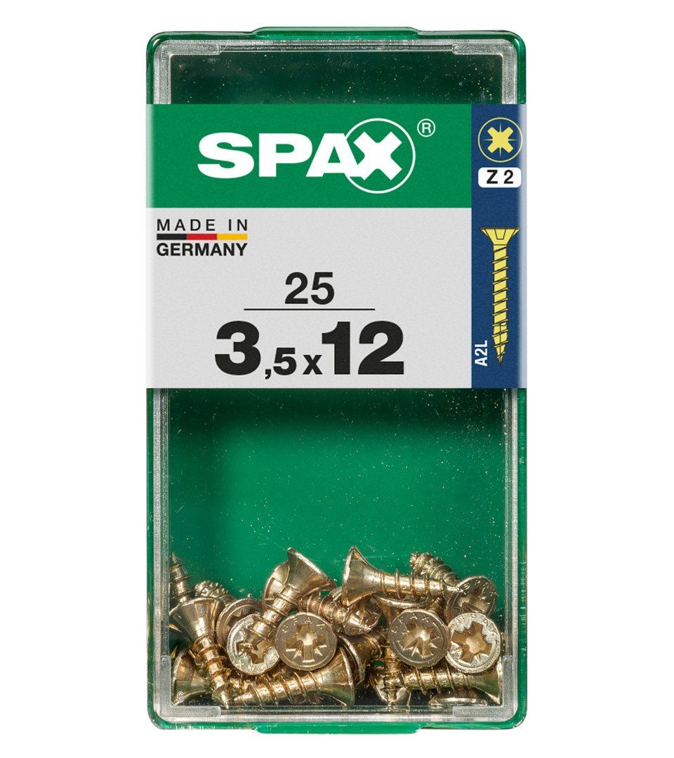 SPAX Holzbauschraube Spax Universalschrauben 3.5 x 12 mm PZ 2 - 25 Stk.