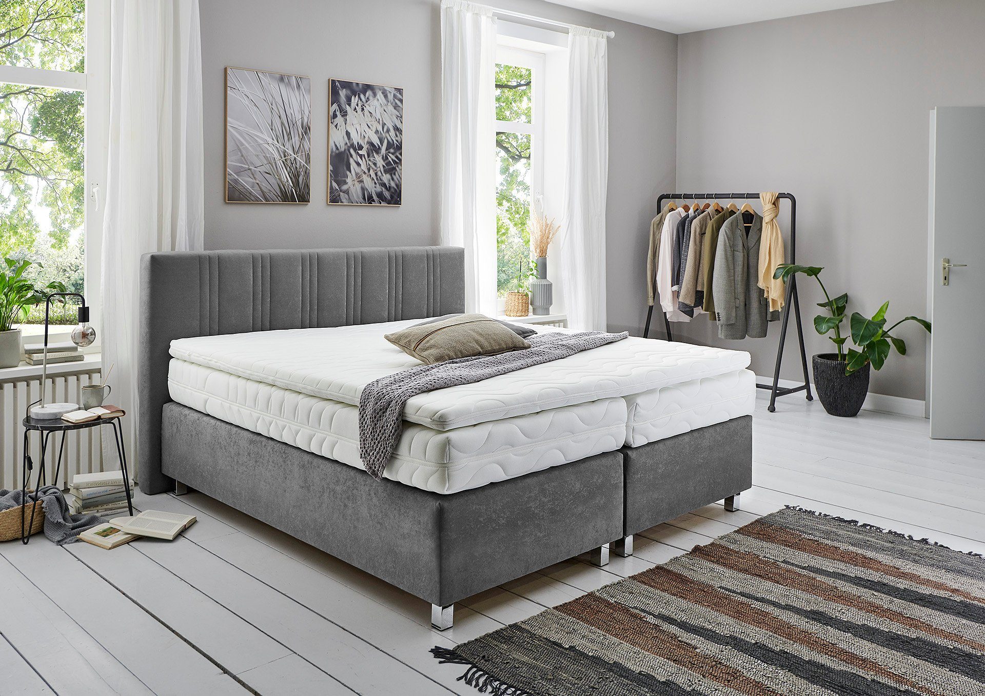 Westfalia Schlafkomfort Boxspringbett, wahlweise mit Bettkasten und Topper