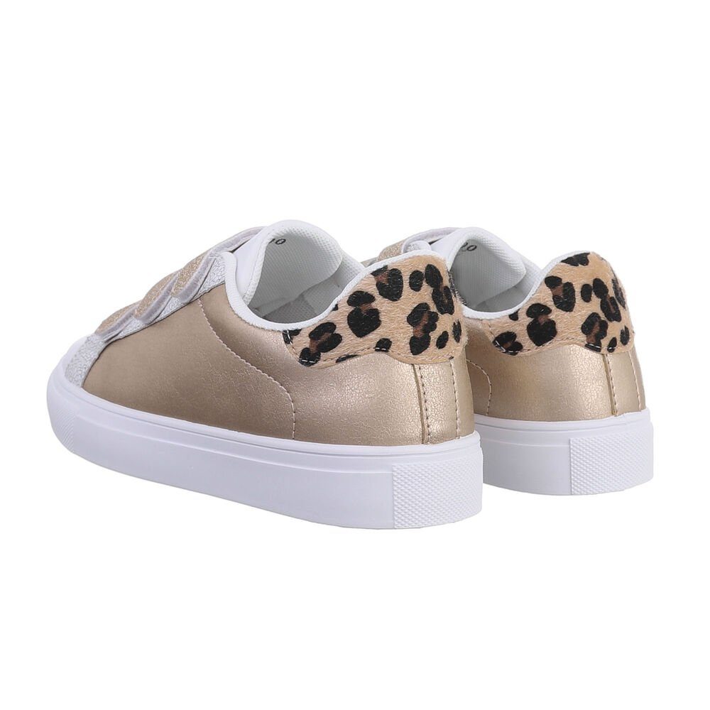 Ital-Design Damen Low-Top Freizeit Sneaker (82095934) Flach Sneakers Low in Gold