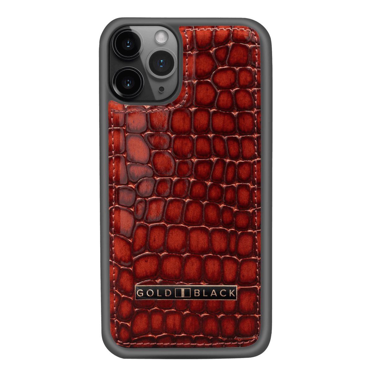 GOLDBLACK Handyhülle GOLDBLACK iPhone 11 Pro Lederhülle MILANO-Design Braun