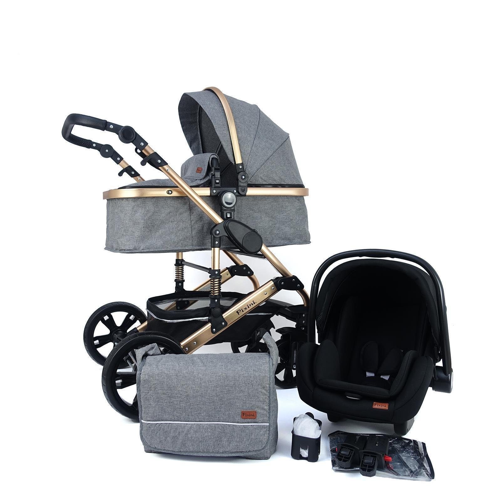 Pixini Kombi-Kinderwagen Pixini California Kinderwagen 3in1 Set