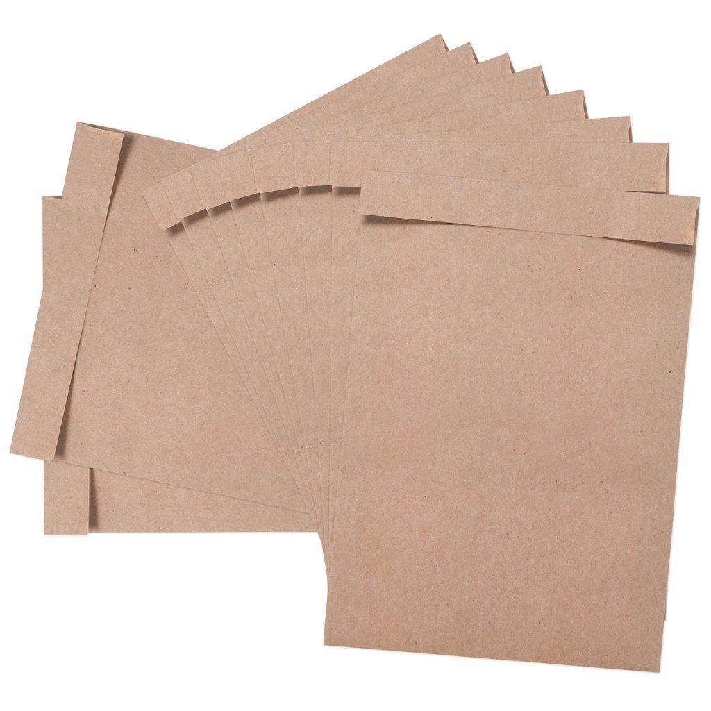 Logbuch-Verlag Geschenkpapier Papiertüten 50 (50St), cm x braune wiederverschließbar Kraftpapier, 23 16,2