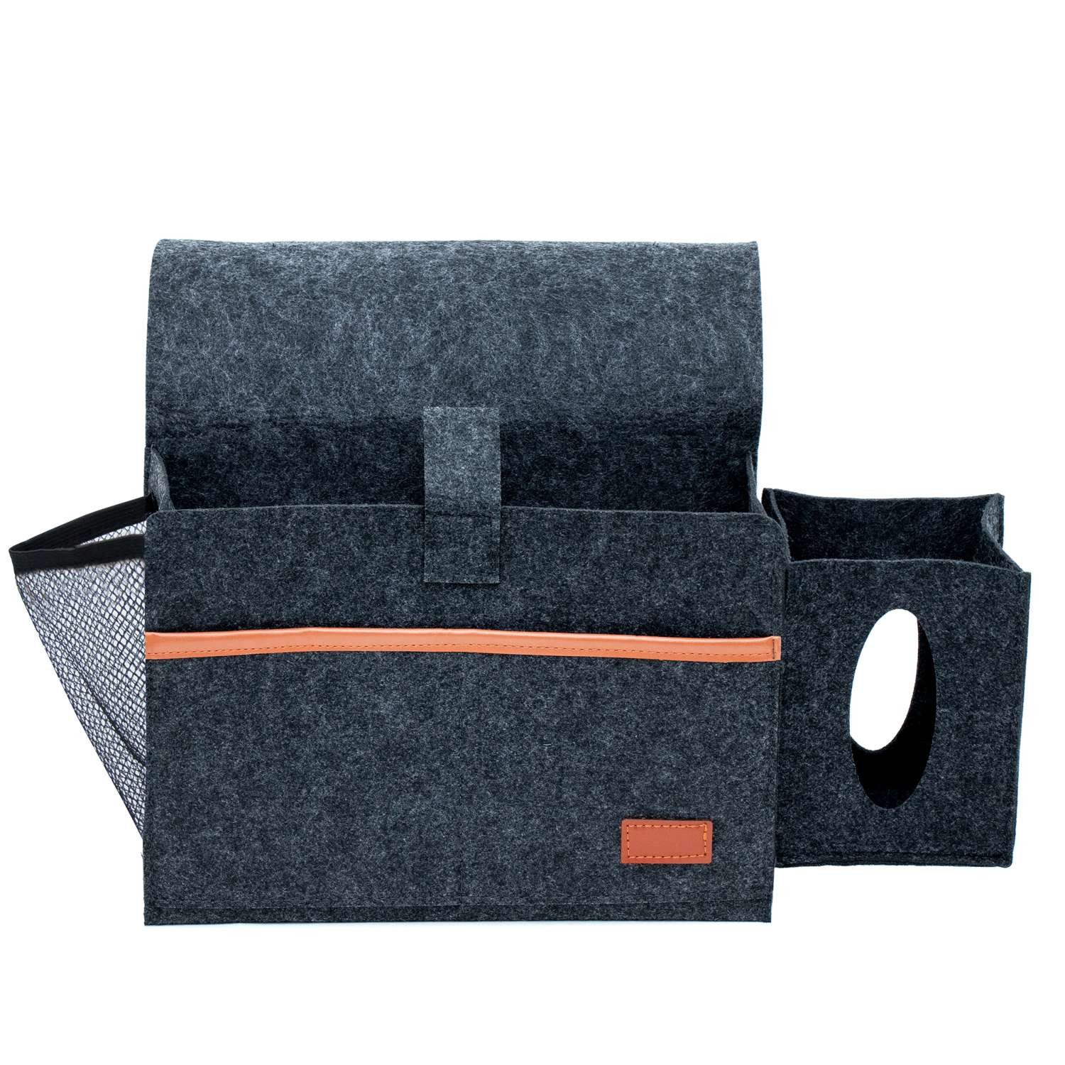 Intirilife Betttasche (1-tlg), Betttasche Nachttisch Tasche aus Filz 41 / 29 x 11.3 x 19.5 cm