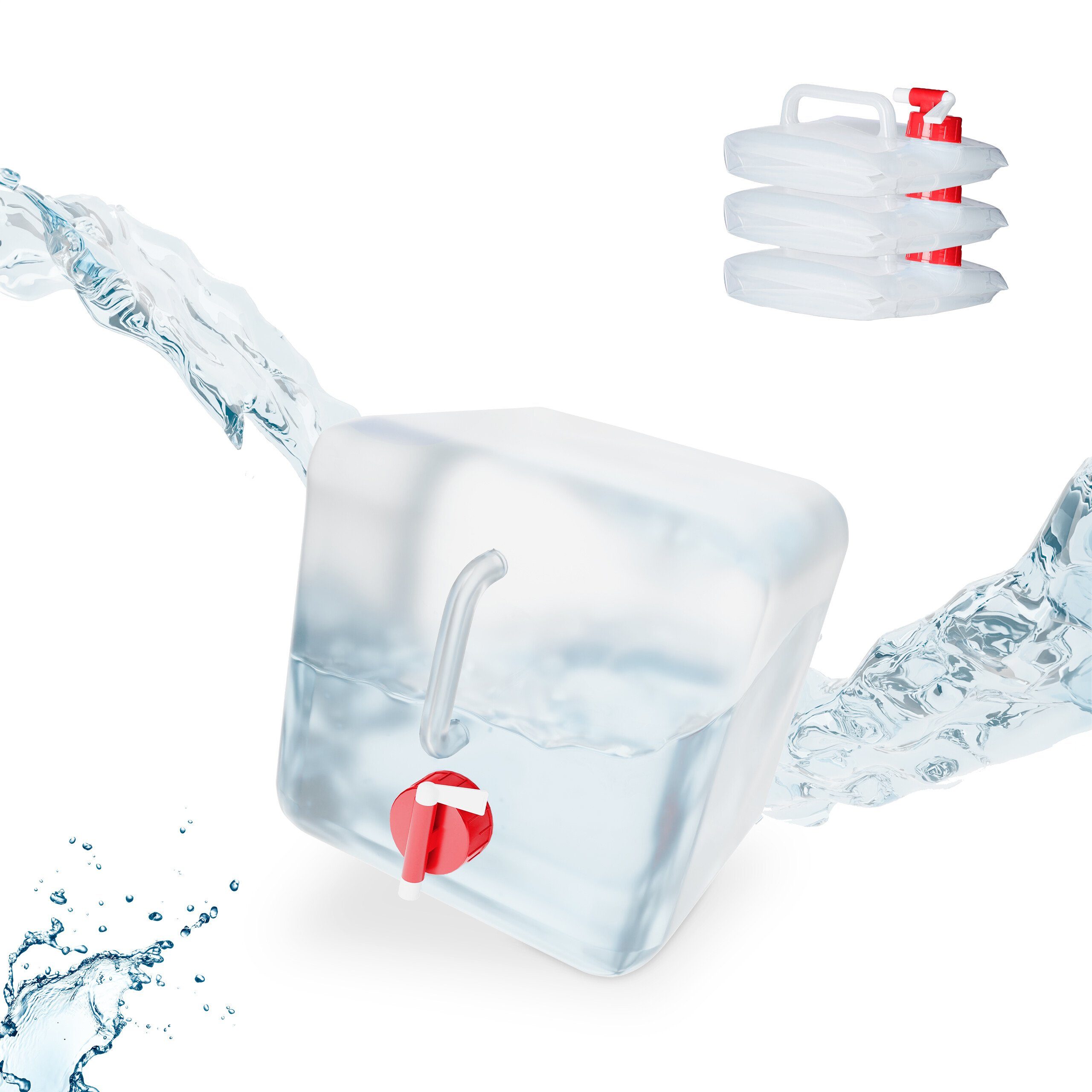 relaxdays Kanister Faltkanister 4er Set (4 St), 5 Liter