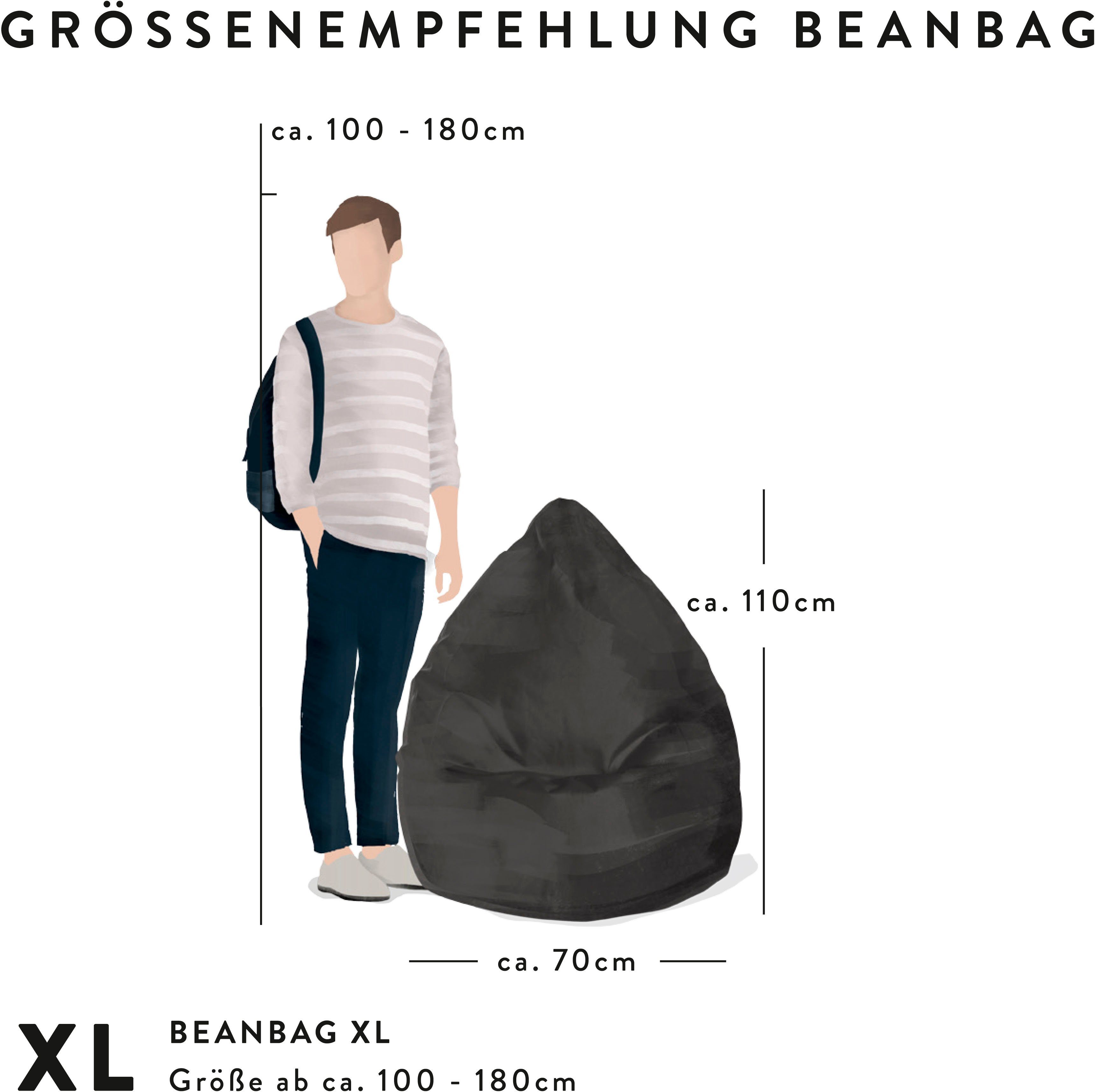 Magma Heimtex Sitzsack BeanBag SHARA XL (1 St)