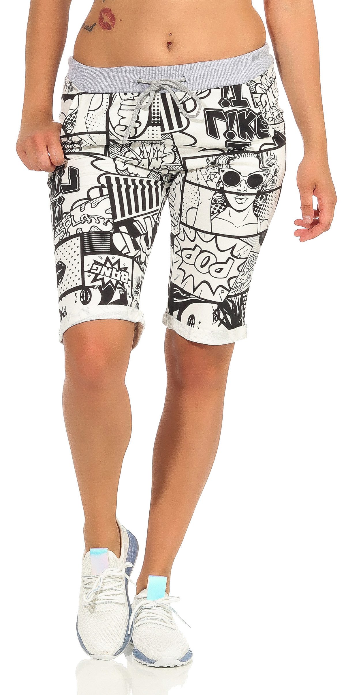 CLEO STYLE Sweatbermudas Sweat Bermuda 9 Comic