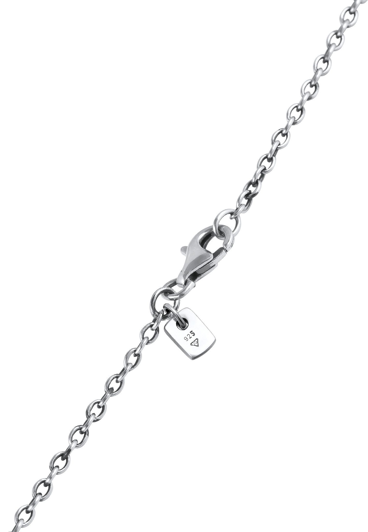 Kuzzoi Kette mit Anhänger Stern Strukturiert Anhänger 925 Silber Oxidiert, Sterne