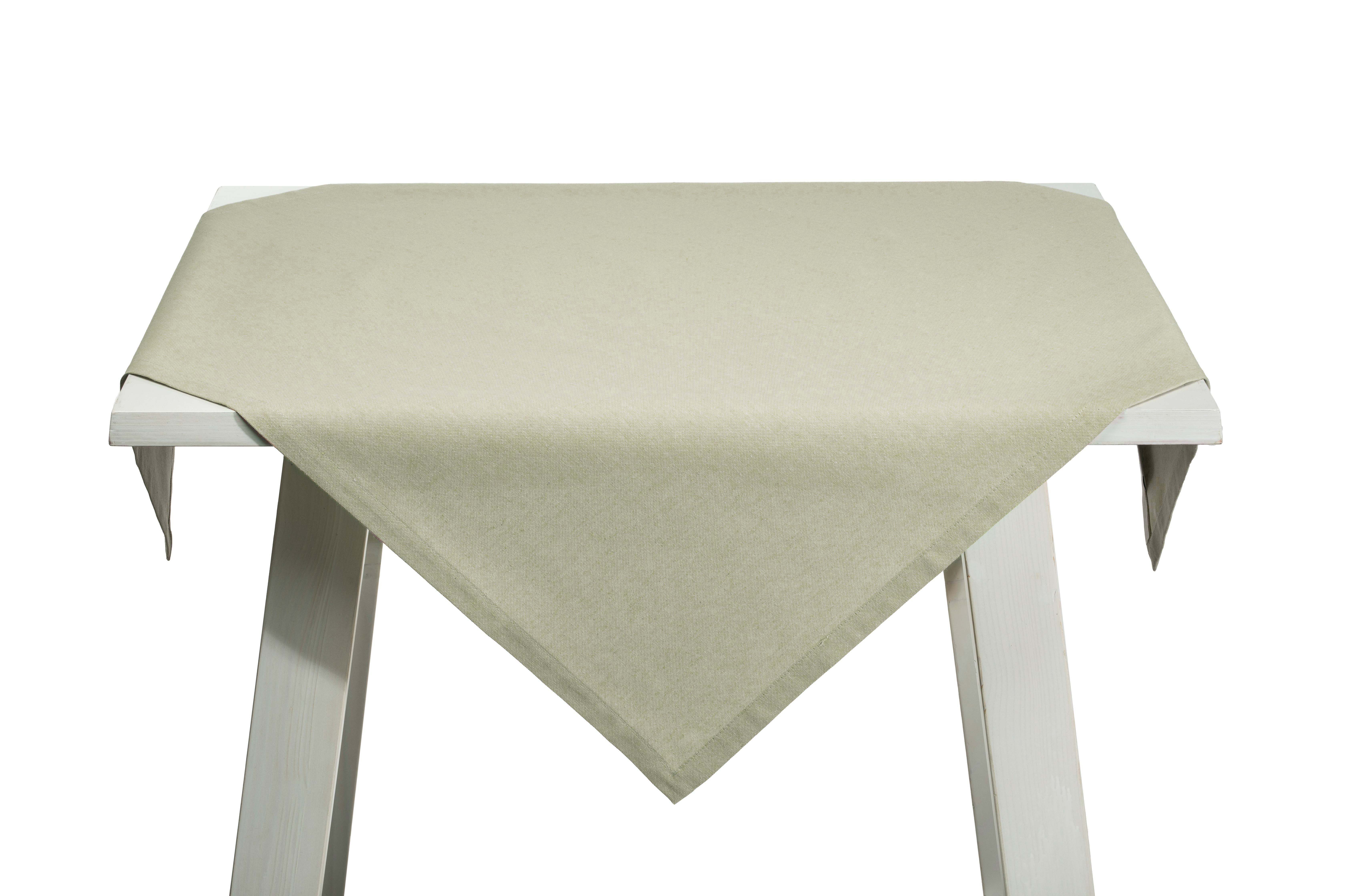 PICHLER Mitteldecke Melierte Baumwolle meliert Mitteldecke 1er Set 90 x 90 cm FARO Rechte (Set 1-tlg, 1xMitteldecke), Tischdecke Tischläufer Fest Feier Kommunion