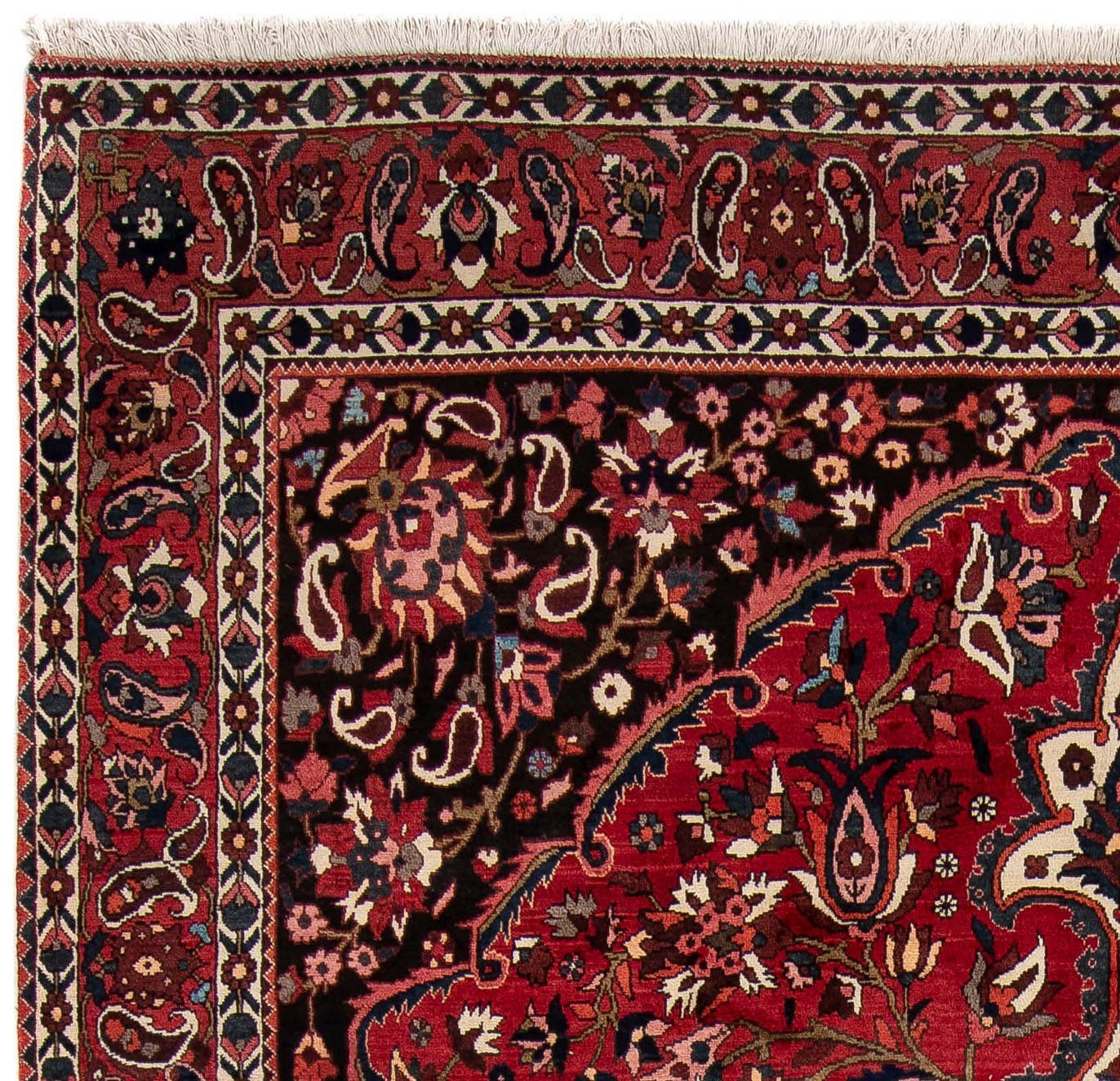 scuro Medaillon rechteckig, Rosso mm, cm, 272 10 Unikat Wollteppich Bachtiar Zertifikat mit Höhe: x 360 morgenland,