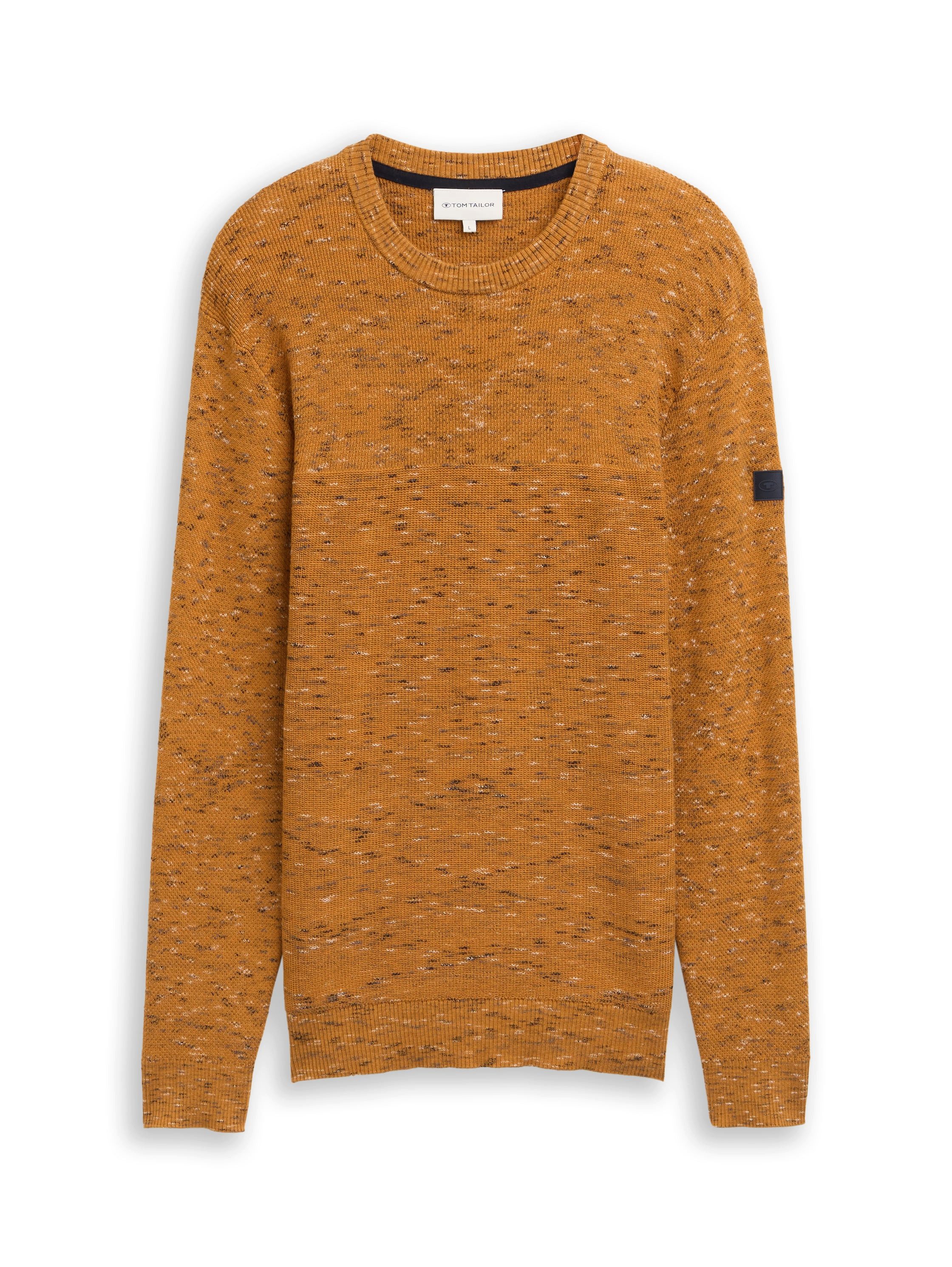 Rundhalspullover Space Dye Pullover mit Rundhalsausschnitt