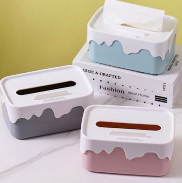 LENBEST Papiertuchbox Papiertuchbox für Wohnzimmer, Taschentuchbox für Couchtisch(1 St), Handyhalter, leichte Luxus-Taschentuchbox für Haushaltspapierrollen
