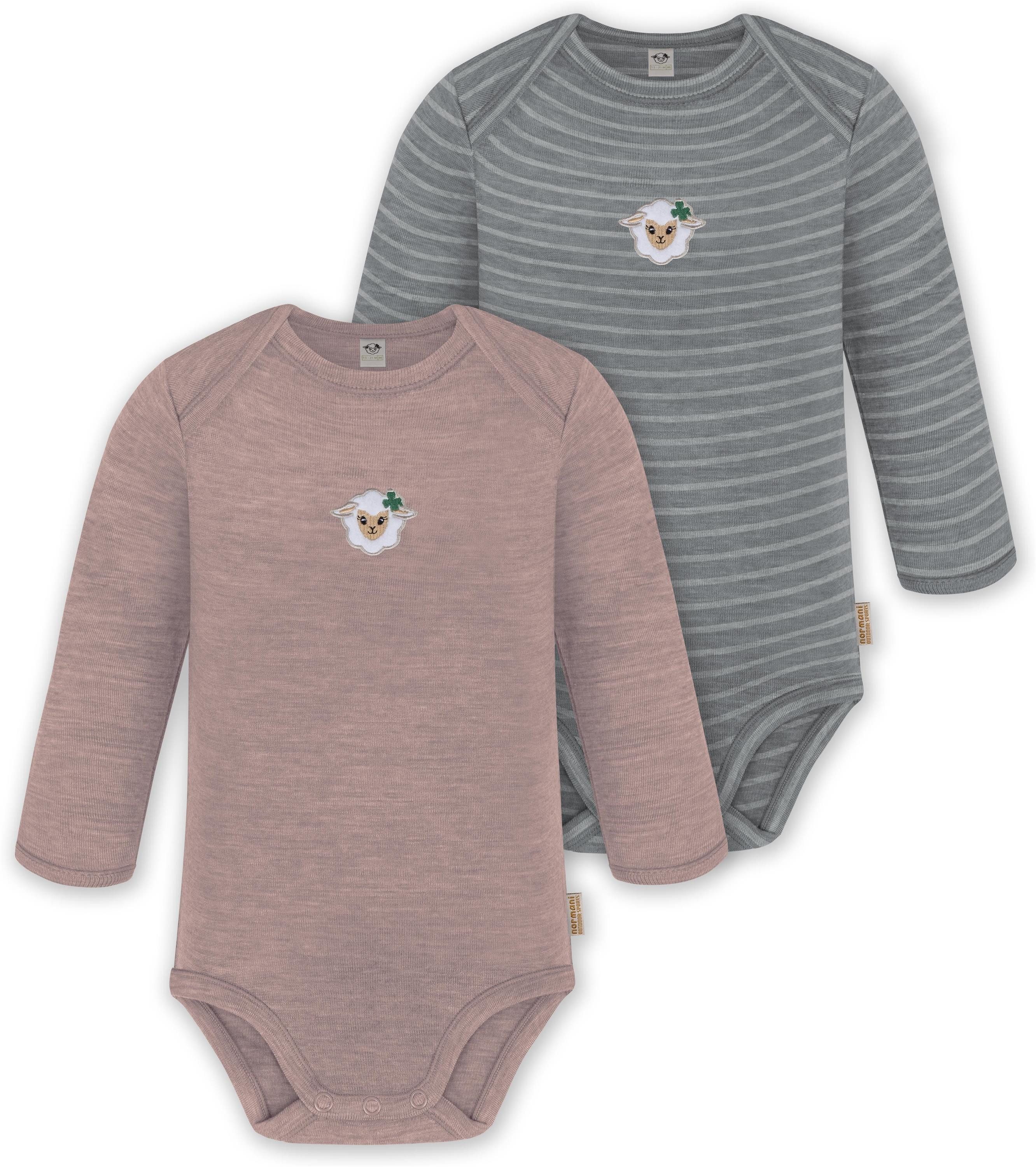 Langarmwickelbody 2er Pack Baby Merino Body Langarm Auckland