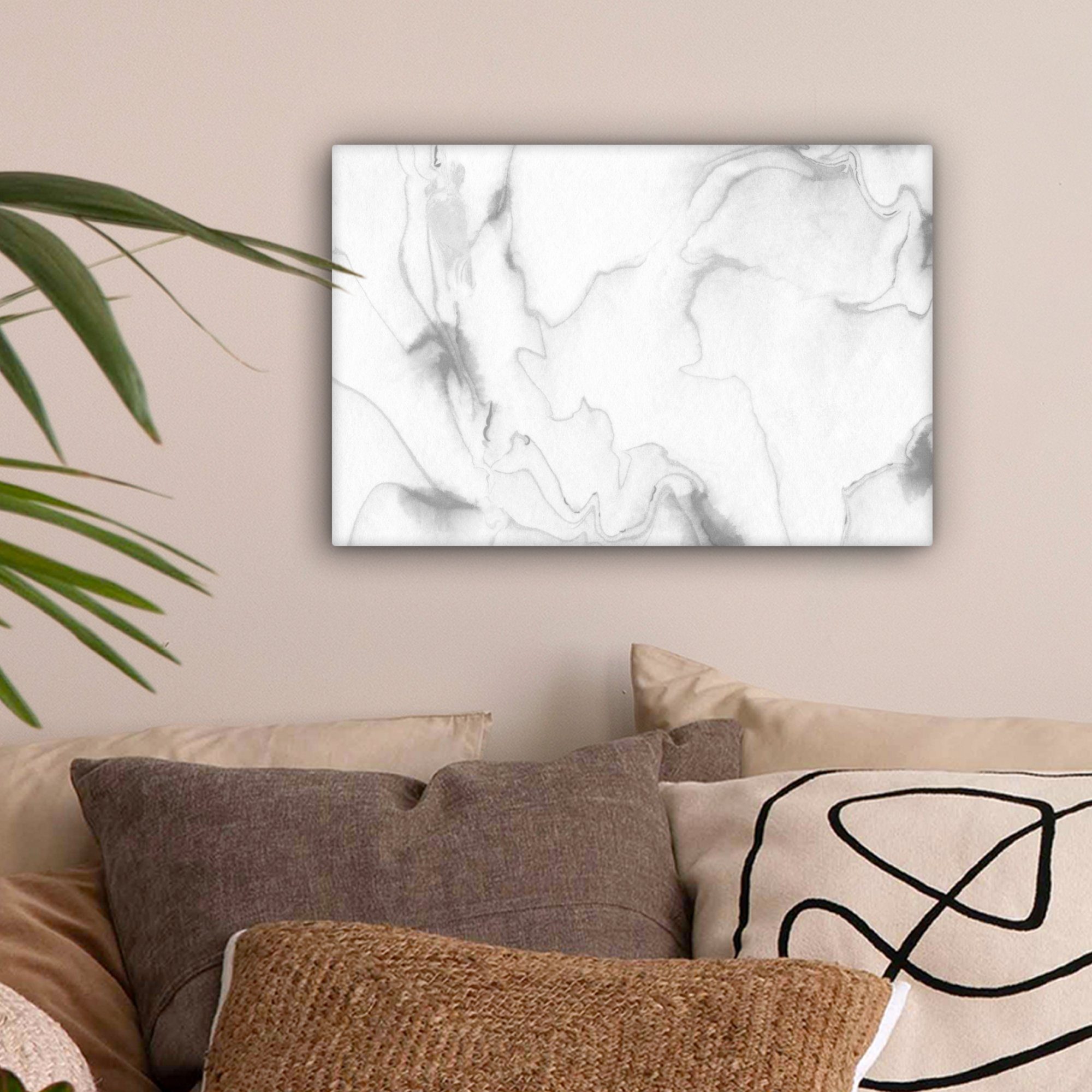 OneMillionCanvasses® Leinwandbild Marmor - Grau - günstig online kaufen