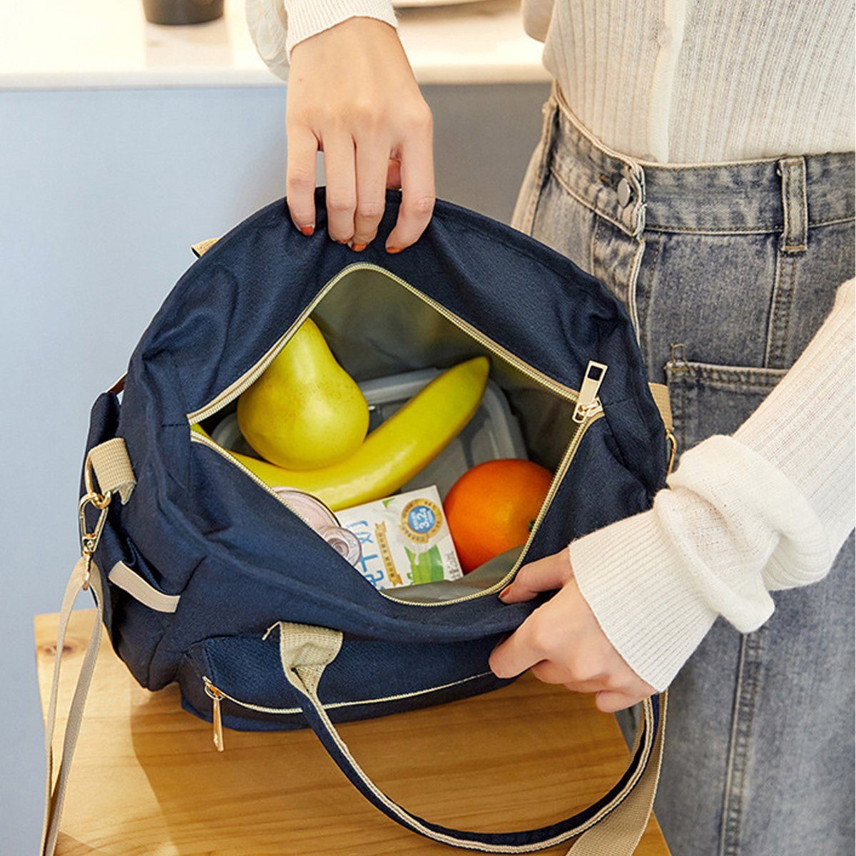 Picknick Lunch Lunchbox Taschen,wasserabweisend,Thermo-Aufbewahrungsbeutel,für Jormftte