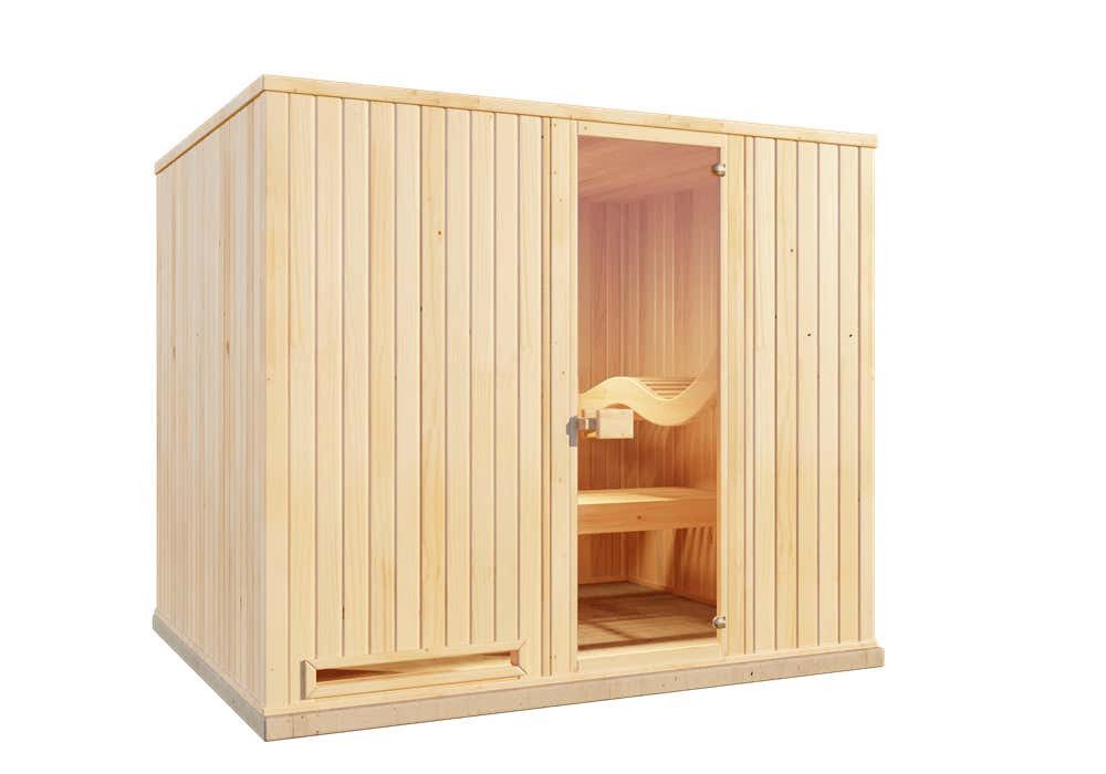 FinnTherm Sauna Innensauna Ergo Klassik, BxTxH: 244 x 194 x 199 cm, 40 mm