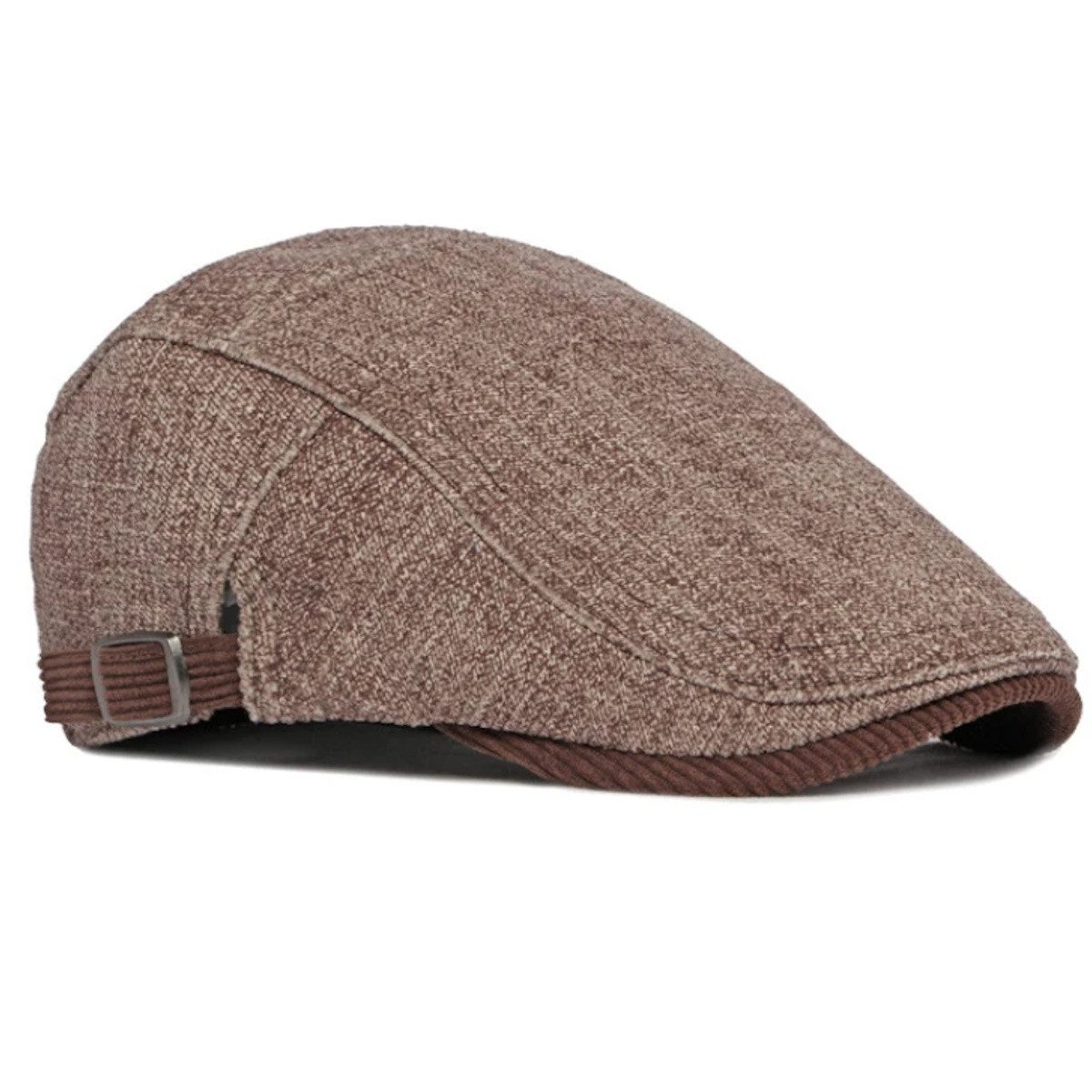 Sporty Flat Cap Klassik Cord Schirmmütze mit Schirm Schiebermütze