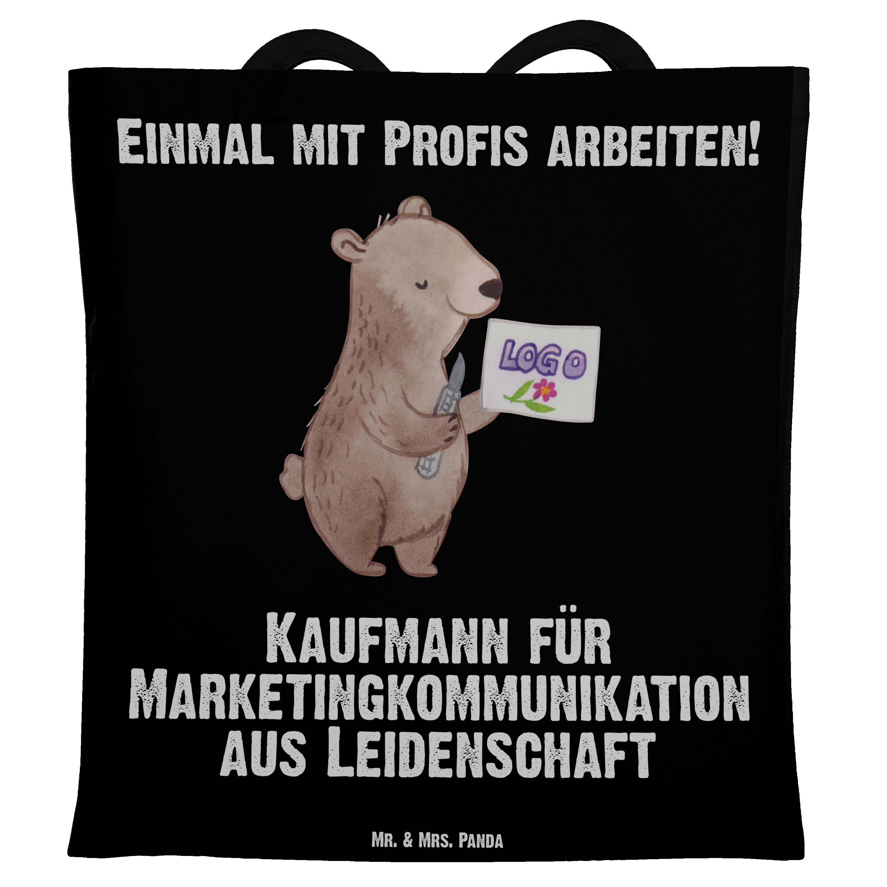 Kaufmann aus Mrs. - & Marketingkommunikation Panda (1-tlg) Mr. Gesc Tragetasche - Leidenschaft für Schwarz