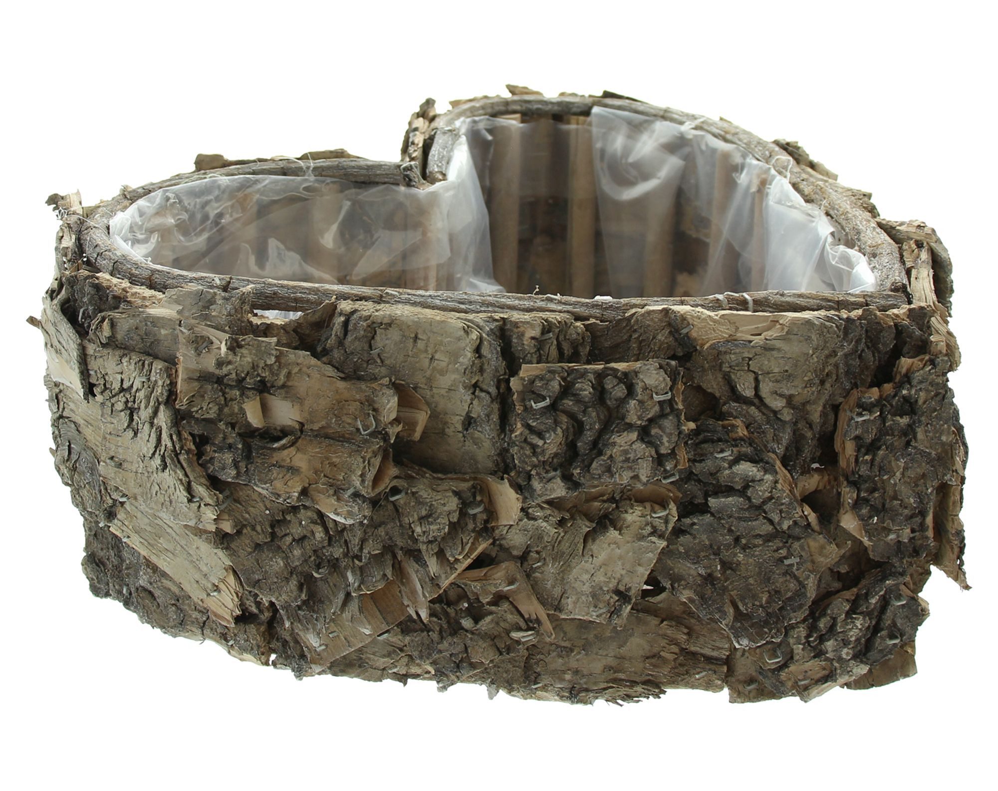 Frank Flechtwaren Pflanzschale, Pflanzherz Birkenrinde