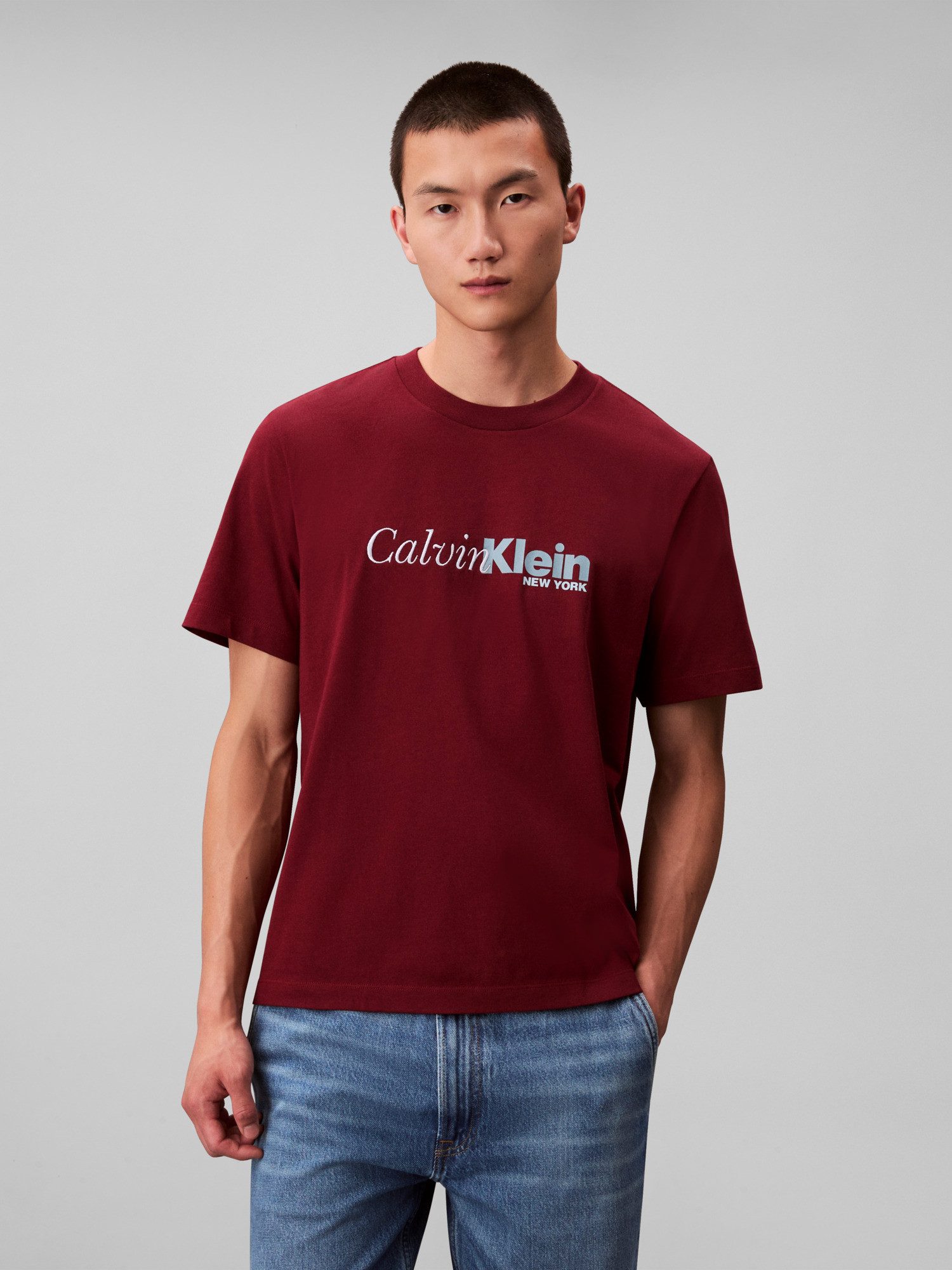 Calvin Klein T-Shirt SS 20S EU CALVIN CURSIVE GRAPHIC Mit Rundhalsausschnit günstig online kaufen