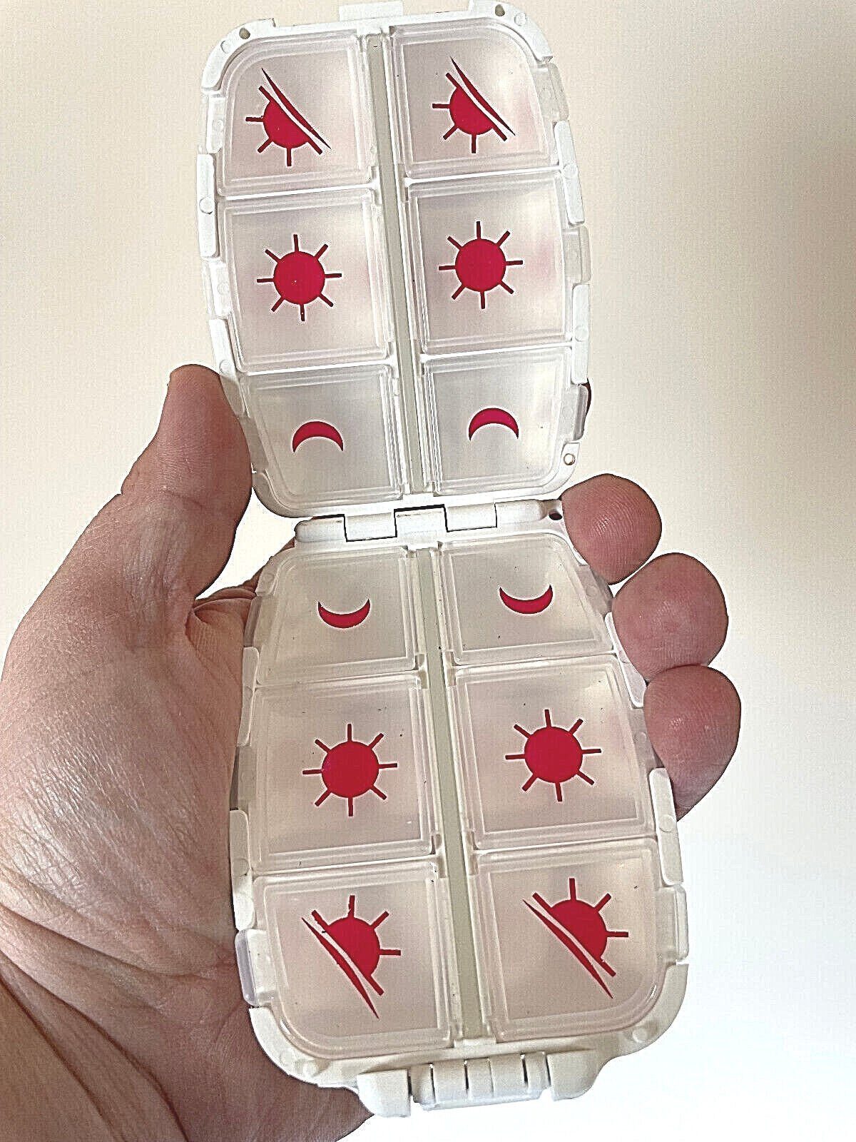 Kammerbehälter 4Tage Angelkoffer Medizin 12 Anplast Aufteilung Tablettenbox Taschenbox