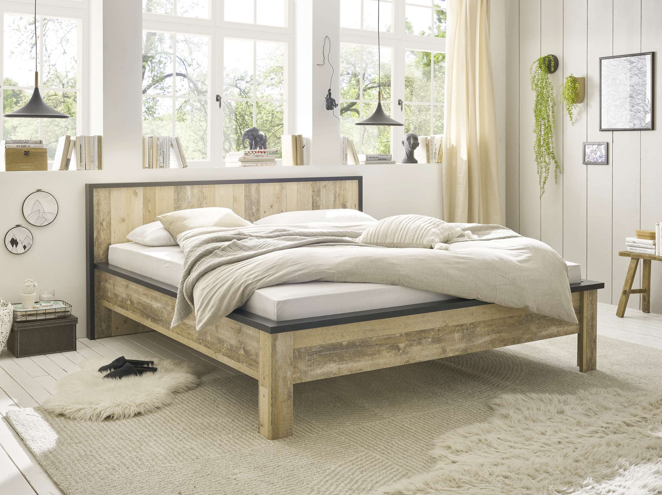 99rooms Bettgestell Woodsher (Bettgestell, Bett), ohne Matratze & Lattenrost, ohne Bettkasten