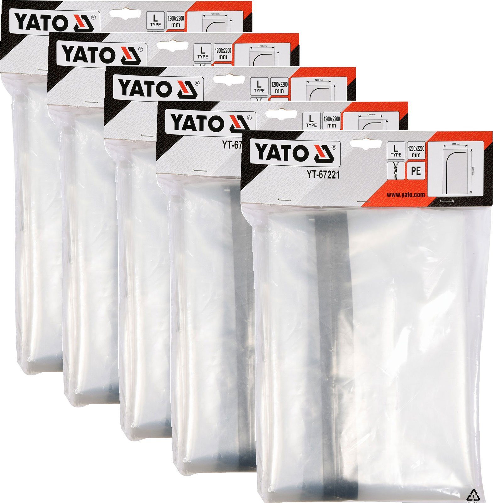 Schutzplane 5 x Staubschutztür L Typ 220x120cm YT-67221