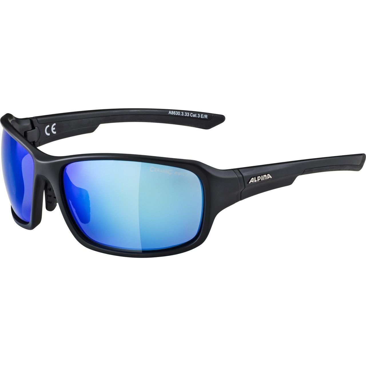 Sports Alpina Sportbrille S Alpina Alpina black-blue A8644 COOL-GREY Lyron Sonnenbrille BLACK MATT