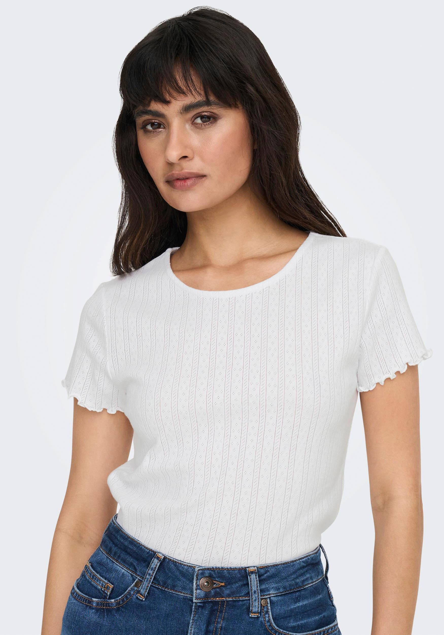 TOP ONLCARLOTTA NOOS S/S JRS ONLY Kurzarmshirt White