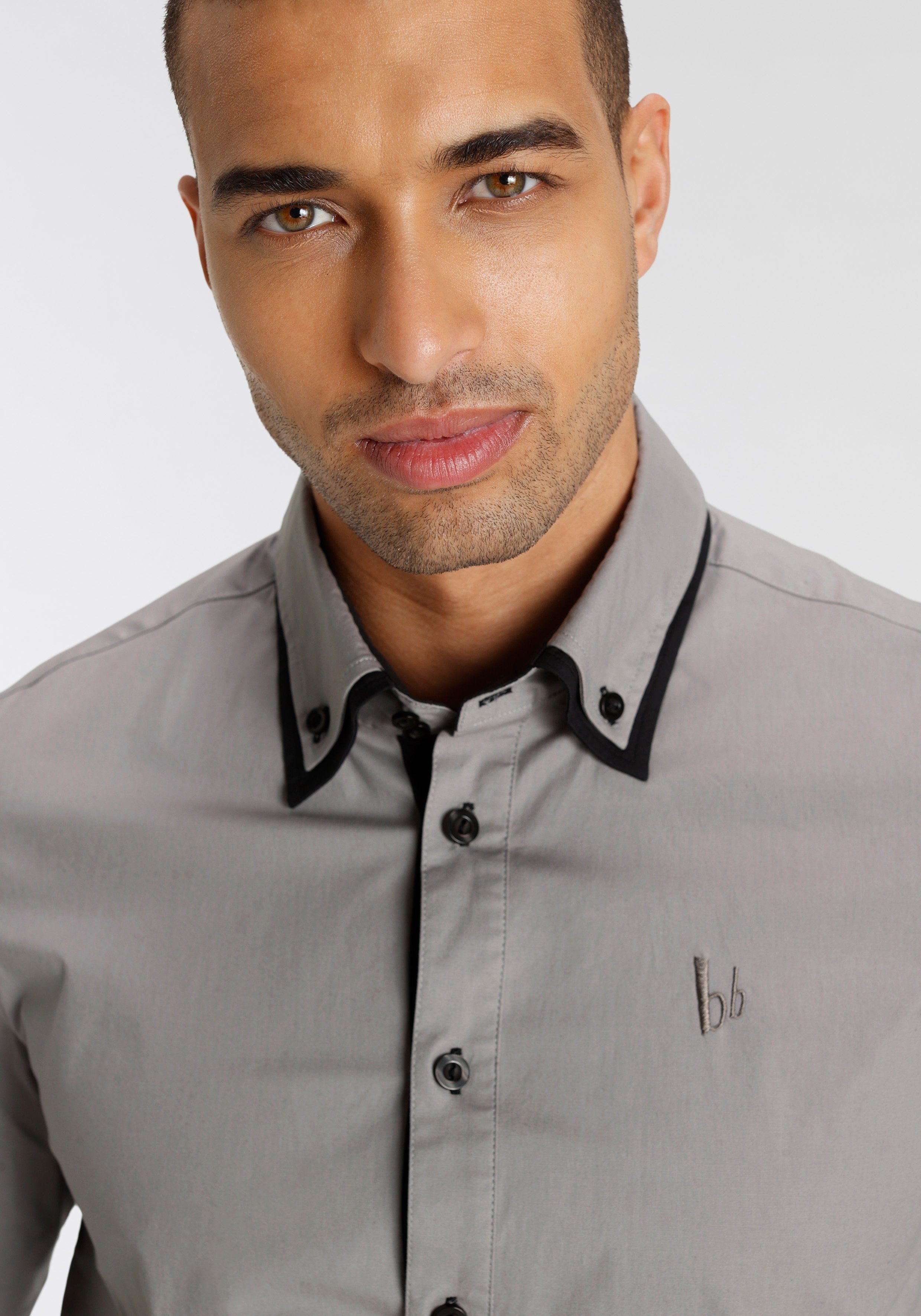 Bruno Banani Langarmhemd Bruno Banani Button Down Kragen günstig online kaufen