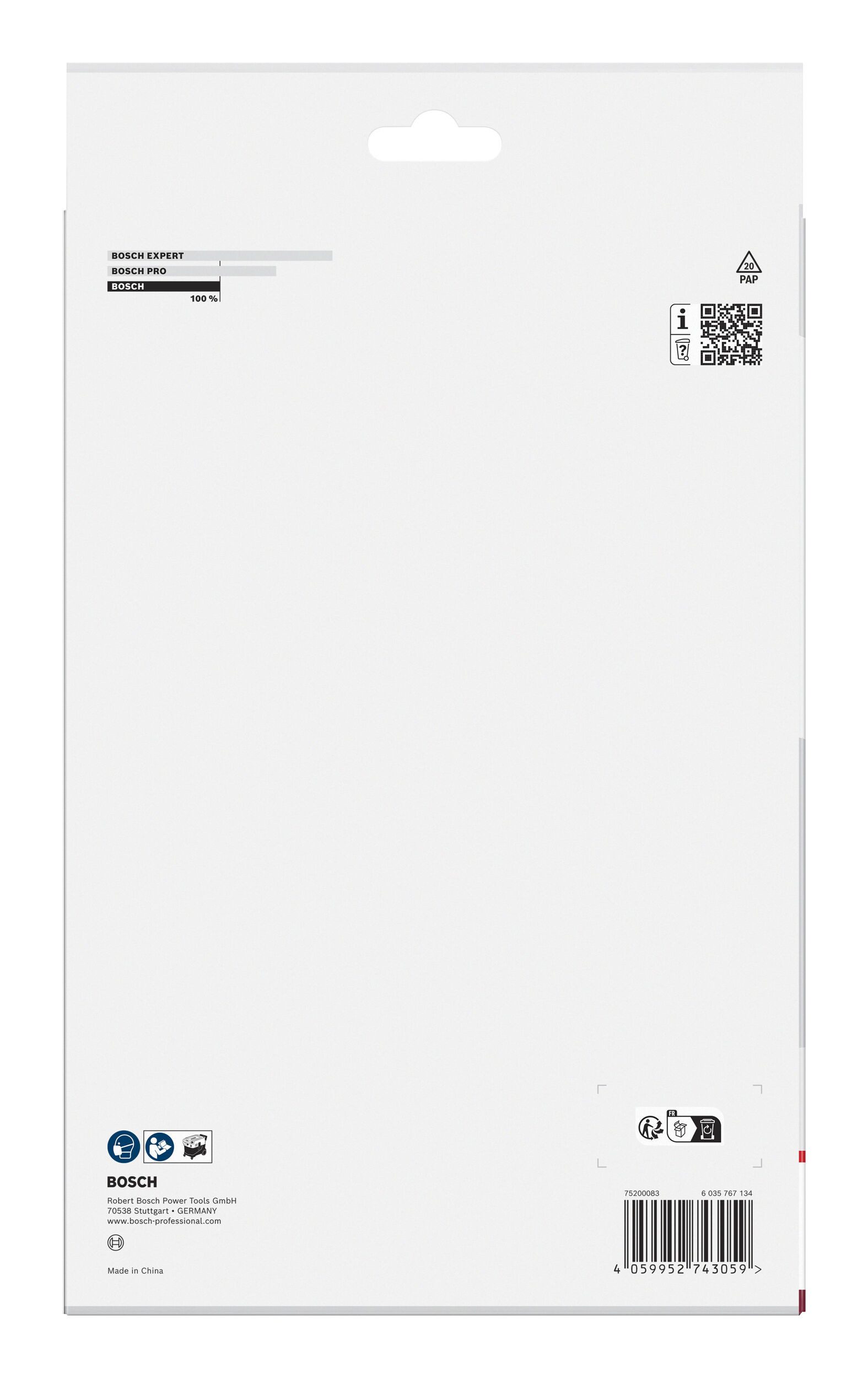 BOSCH Staubsaugerbeutel, Fleece Beutel, 480 x 550 mm, 10 l - 4er Pack (4 Stück)